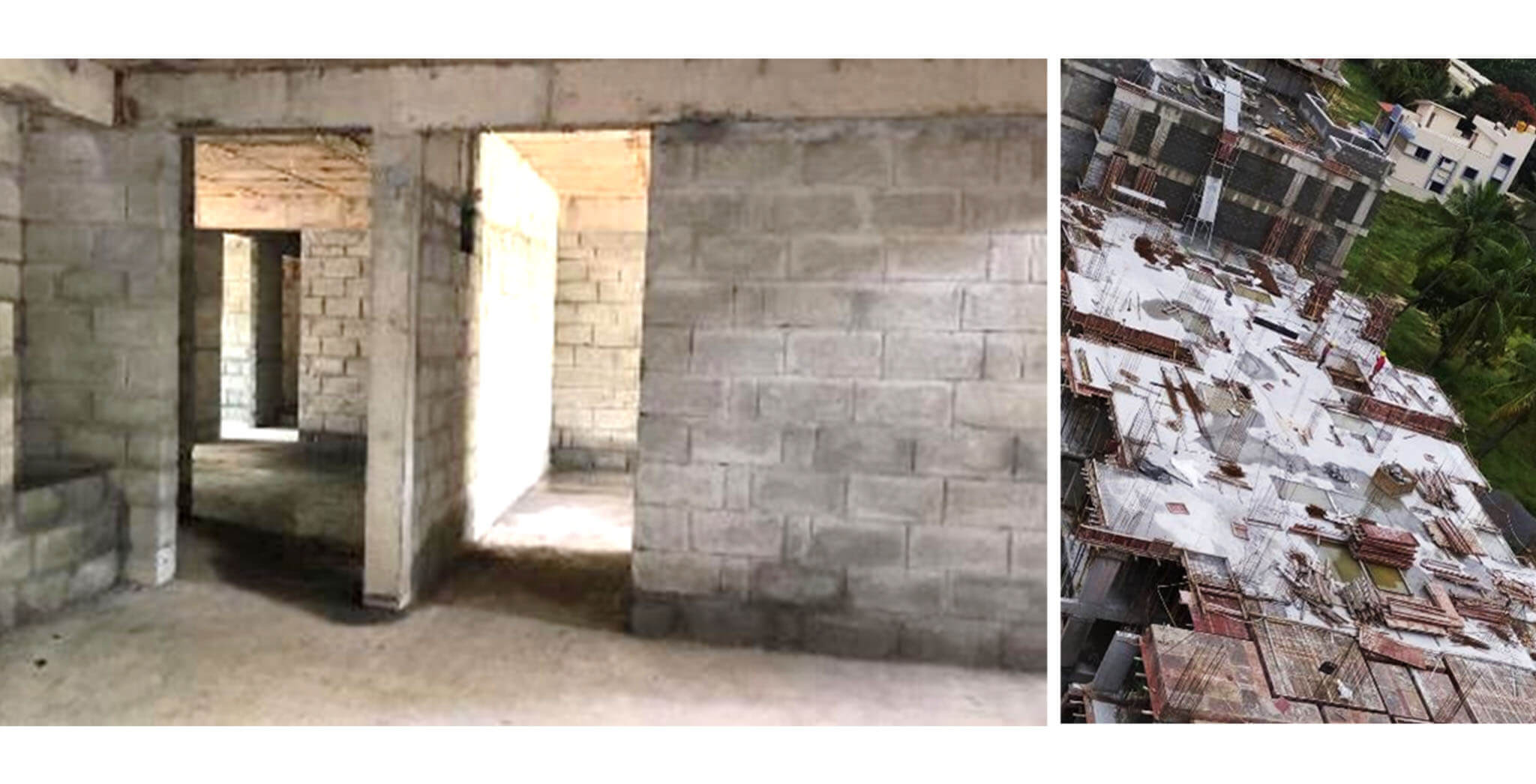Sep 2020 - M Block: 3rd floor slab concreting completed; Ground block work-in-progress
