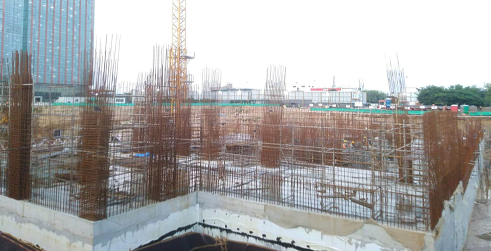 Sep 2020 - Tower A1—Raft completed; Tower B1—slab 60% completed