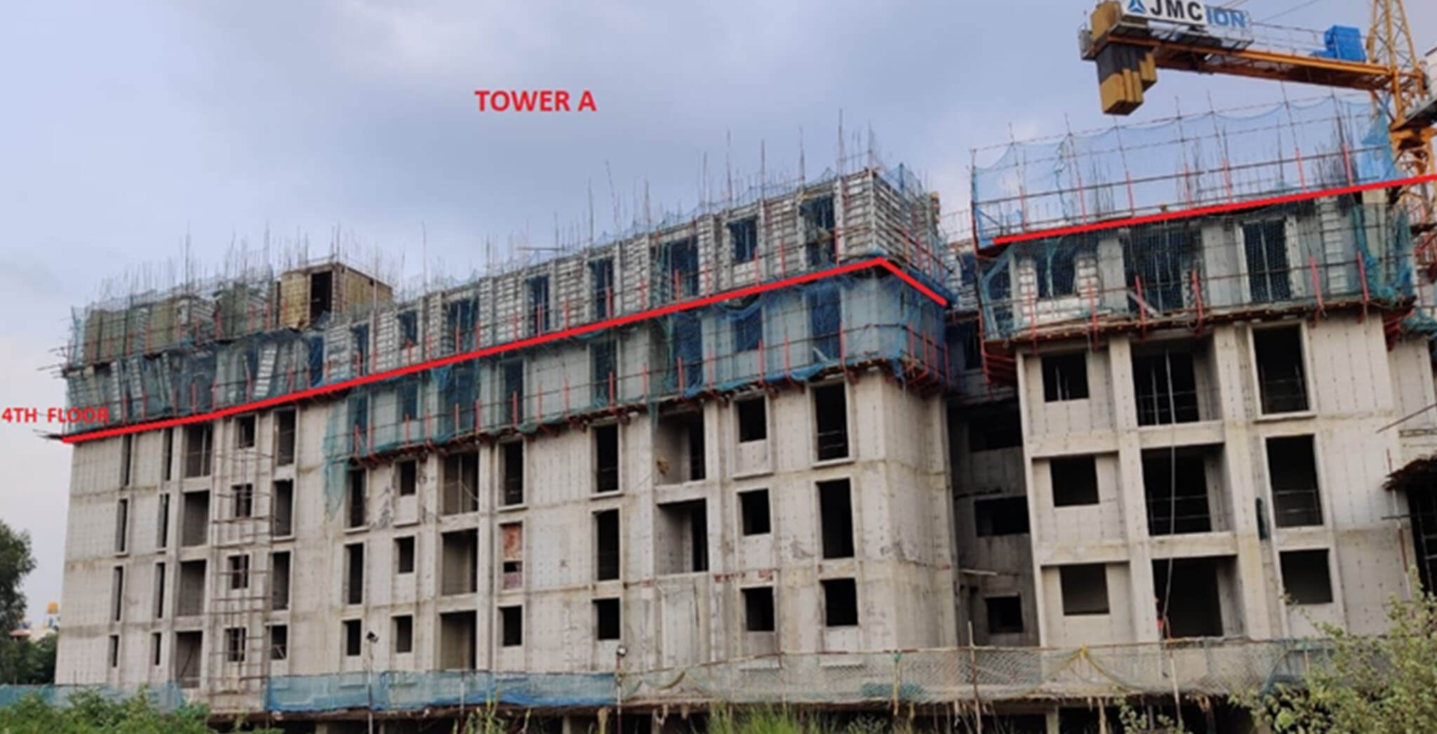Sep 2020 - Eden: Tower A—Completion of Fourth floor slab Milestone
