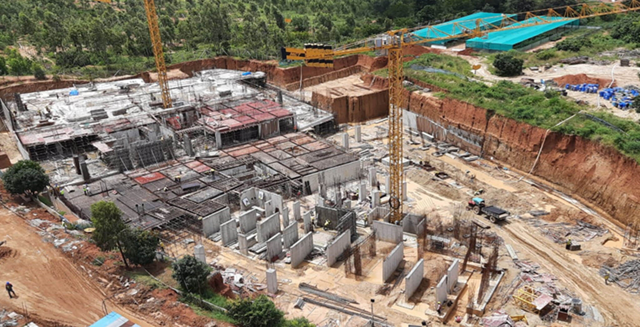 Sep 2020 - Halcyon: Tower I Basement-02—floor slab 100% completed; Tower I Basement-01—floor slab 50% completed; Tower J Basement-02—floor slab work-in-progress