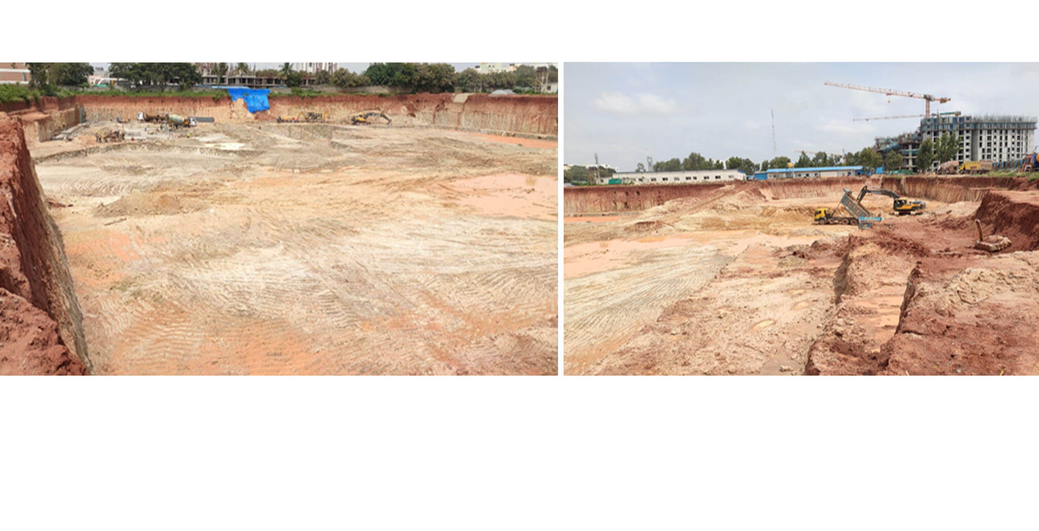 Sep 2020 - Tranquil: Total Estimated Qty–1,60,000 Cum, Excavated Qty–1,30,000 Cum; Retaining wall raft in Q tower 40/585 Rmt.; Q Tower PCC 600/6217 Sqm completed