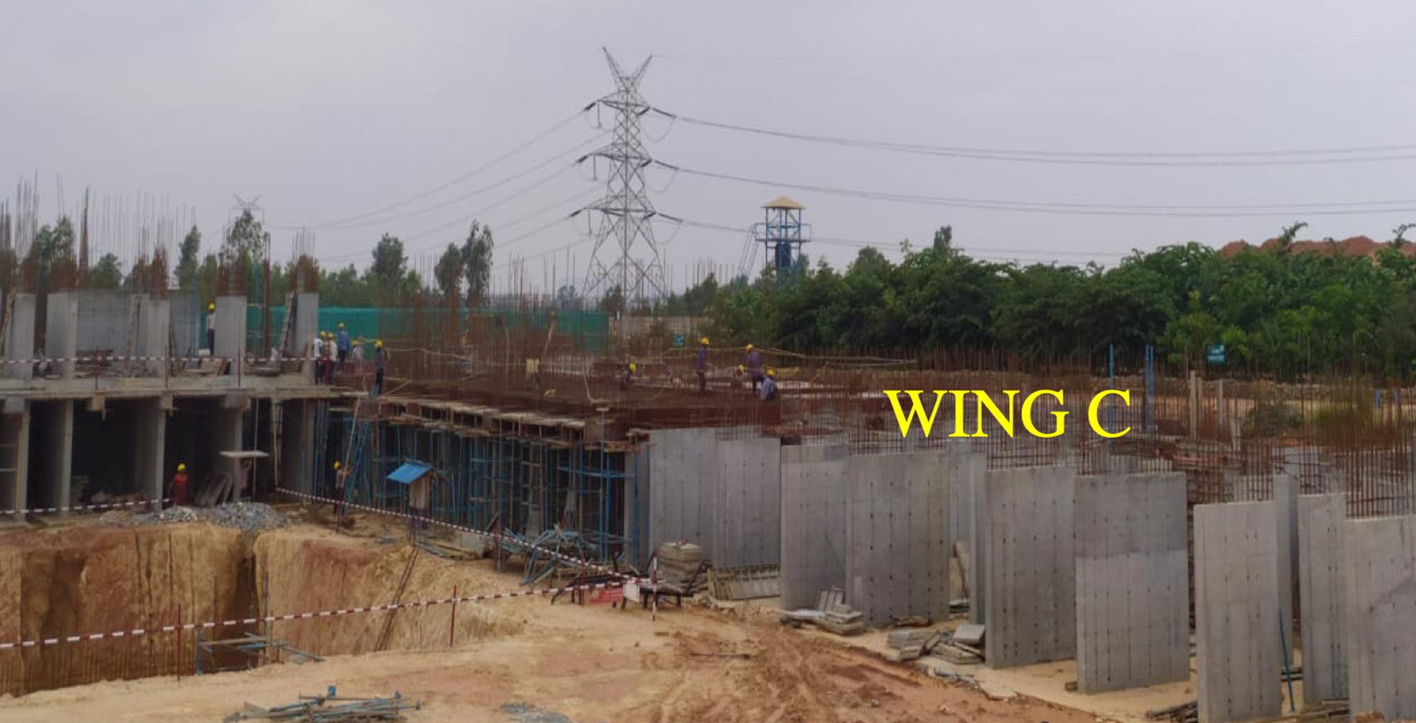 Oct 2020 - Helio Block: Wing C—GF slab shuttering work-in-progress