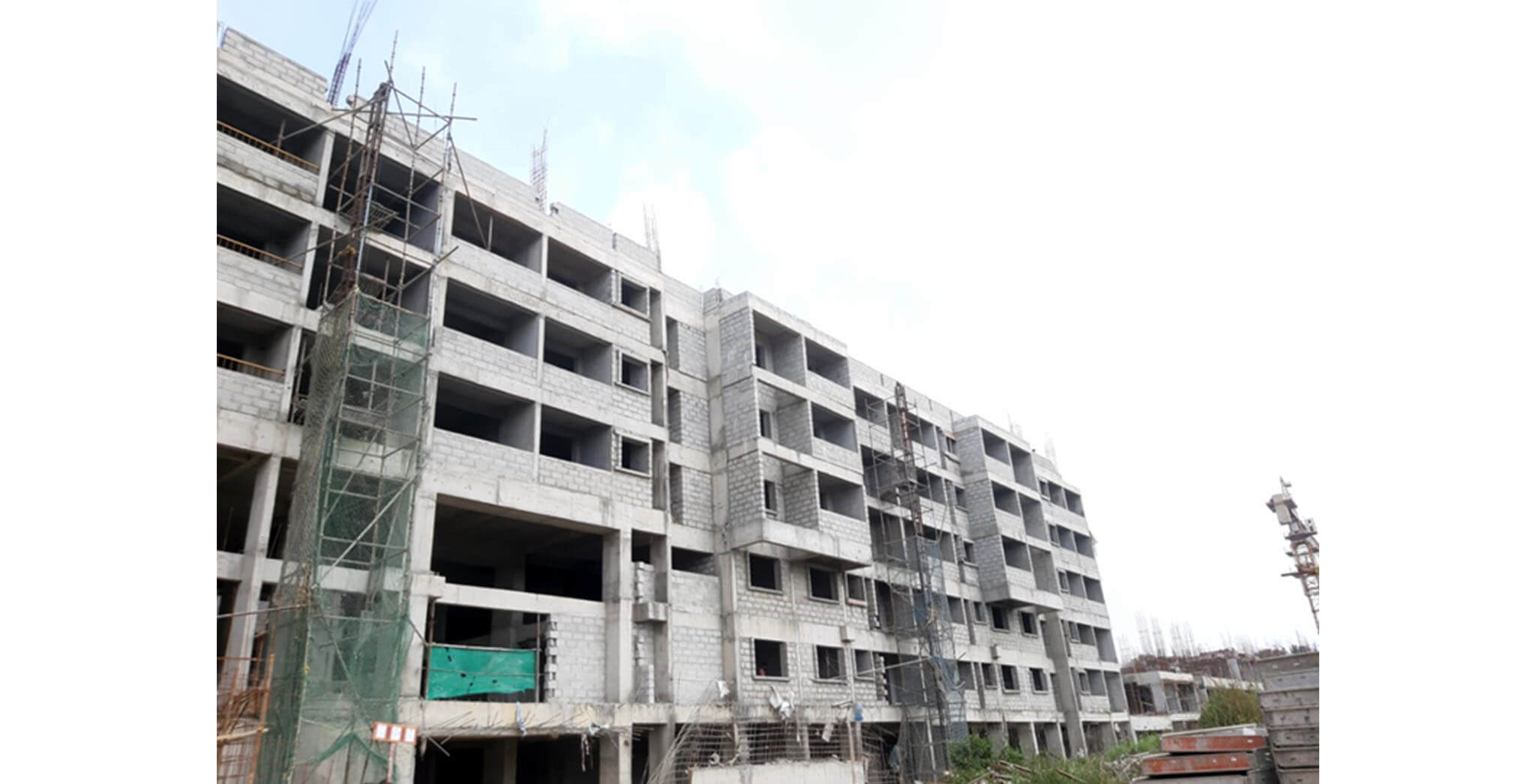 Oct 2020 - Towers G, H, Q, and R: Above Terrace work and blockwork completed; 3rd floor plastering work-in-progress