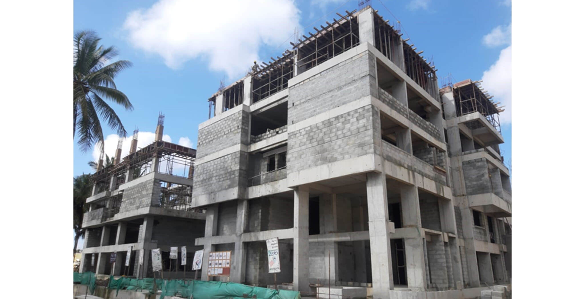 Oct 2020 - Towers A and X: 4th floor slab completed; Towers B and W: 3rd floor slab work-in-progress