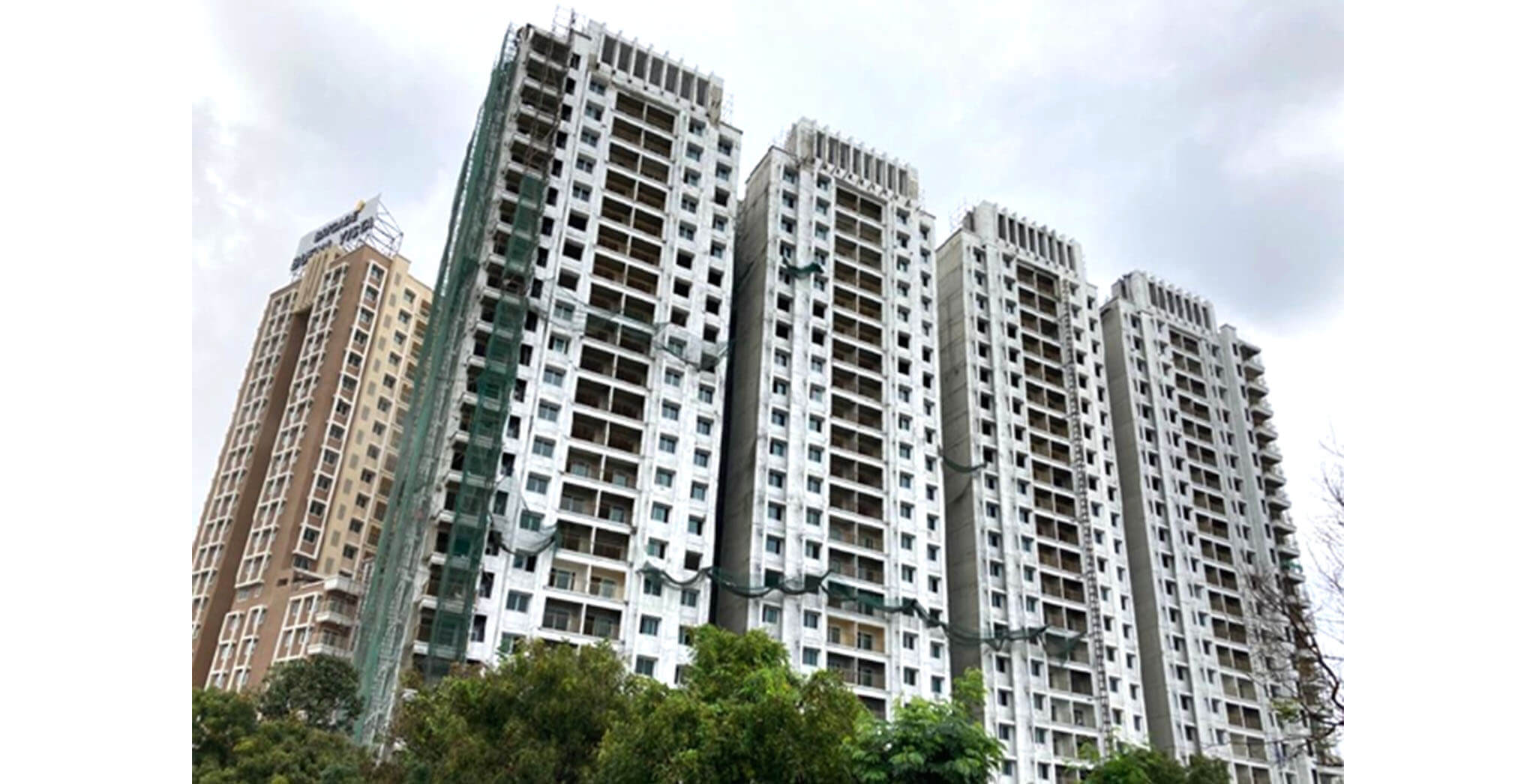 Oct 2020 - Elevation of Phase-2: Towers A & B—External painting in progress