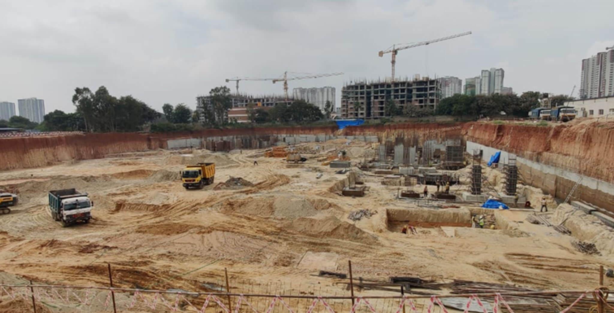 Dec 2020 - Tranquil: Footings for towers L, M, N, and P in progress
