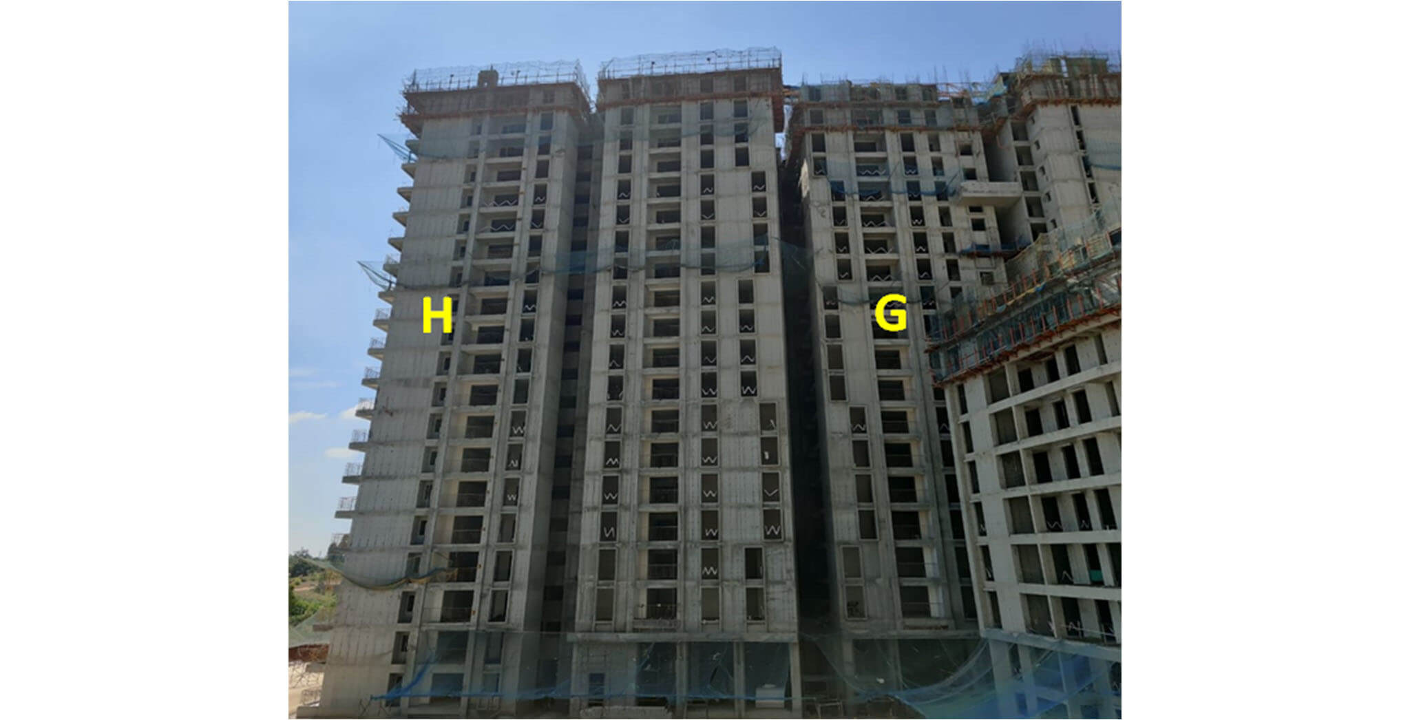 Dec 2020 - Serene: Tower G—20th floor slab structure work-in-progress; Tower H—21st floor slab structure work-in-progress