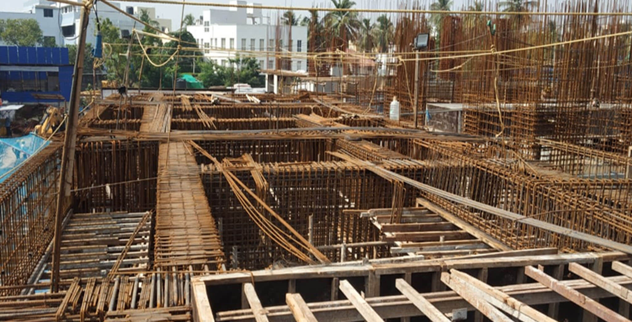 Dec 2020 - Tower A1: First floor level slab reinforcement work-in-progress