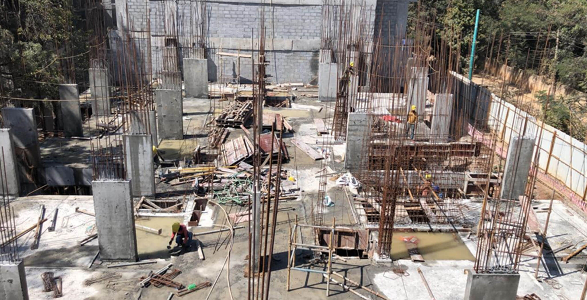 Dec 2020 - C Block: 1st to 2nd floor column work-in-progress.