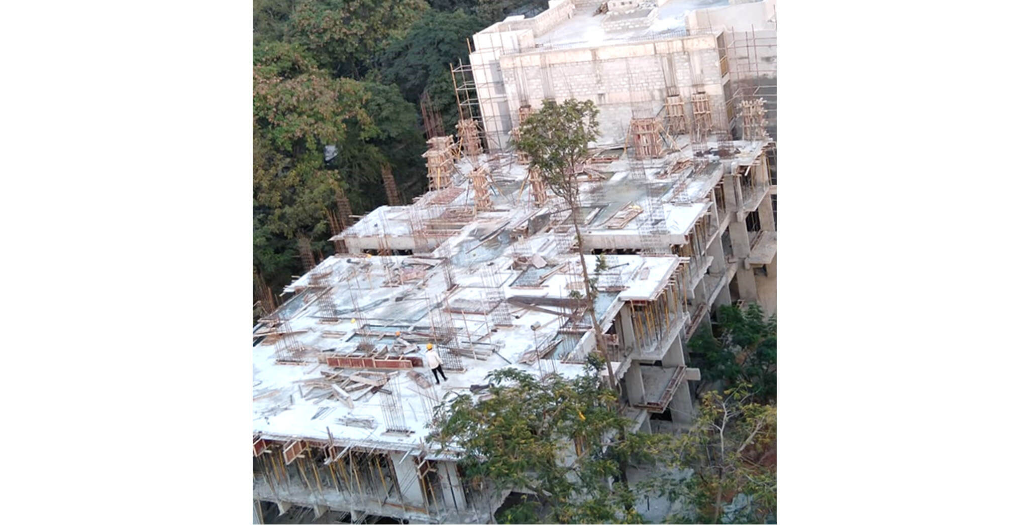 Dec 2020 - D Block: 3rd floor slab concreting work completed.