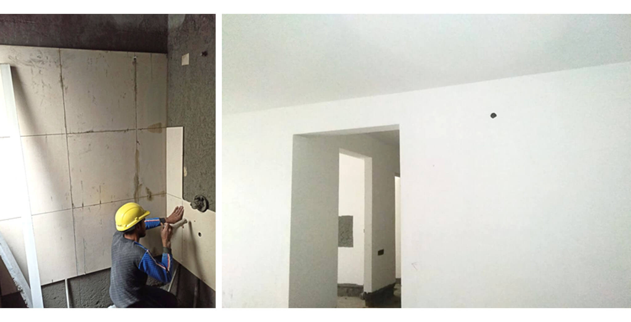 Dec 2020 - Q Block: Ground floor toilet dado work-in-progress; Up to 4th floor putty works completed.