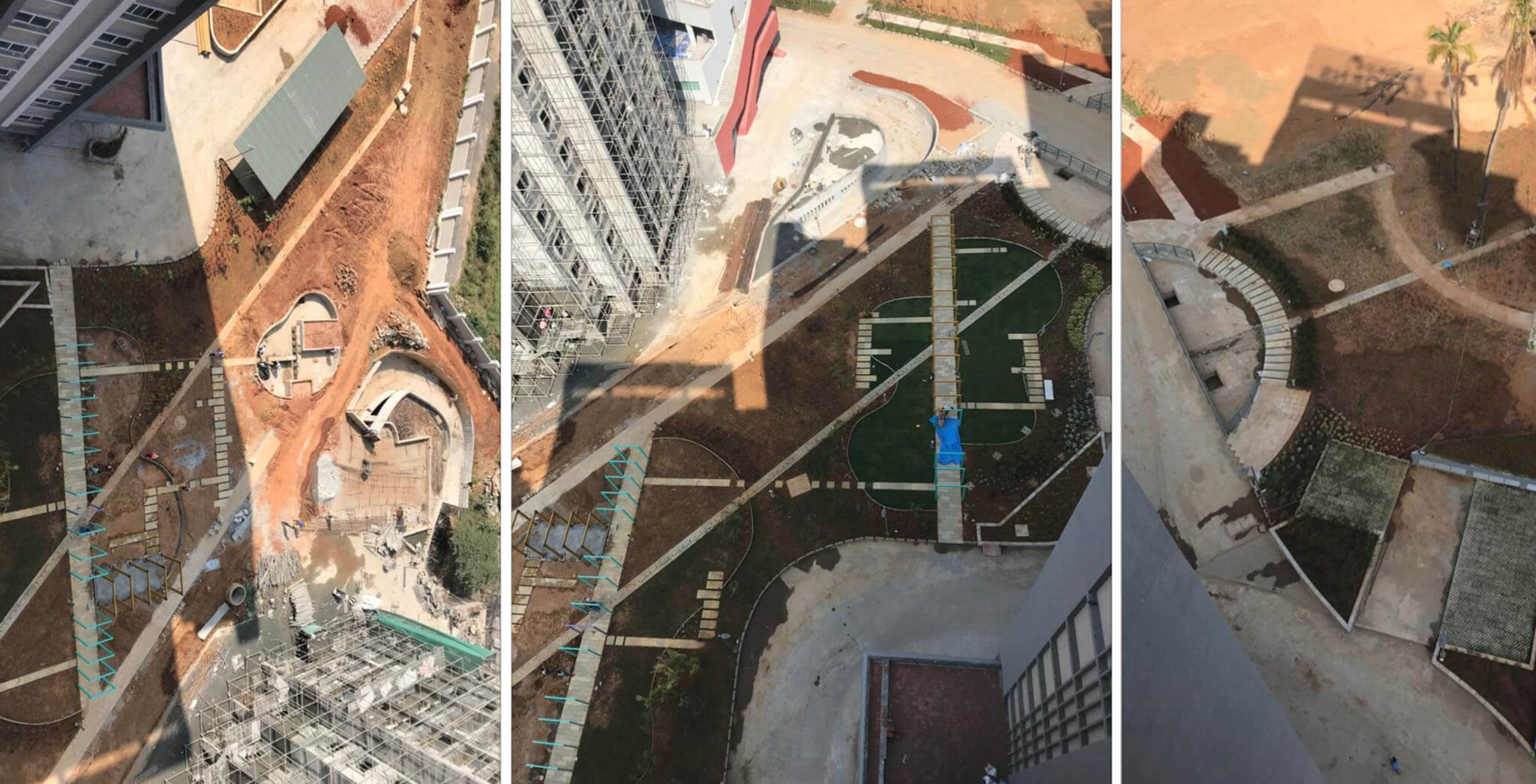 Jan 2021 - Landscaping between A, B, C, and D towers in progress