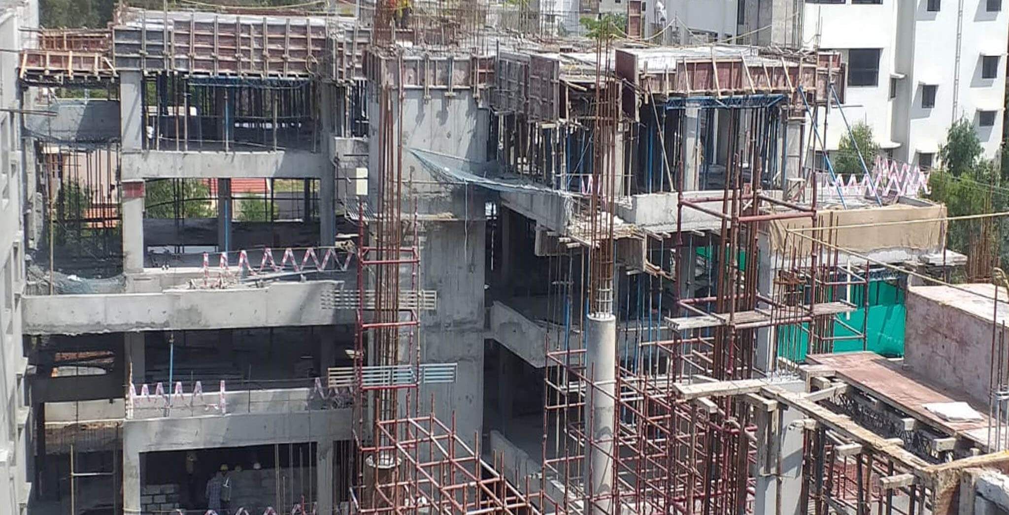 Feb 2021 - On Casting of Block B Terrace floor slab as on 27th February 2021