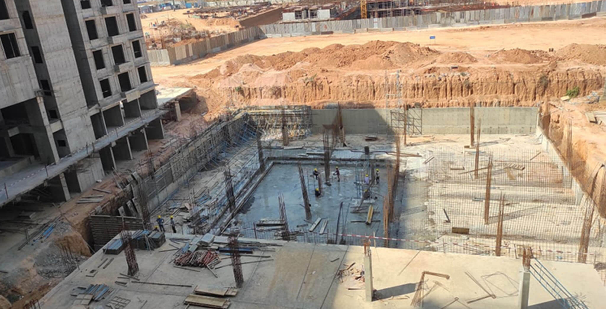 Mar 2021 - Gallium Block: UG sump wall work-in-progress