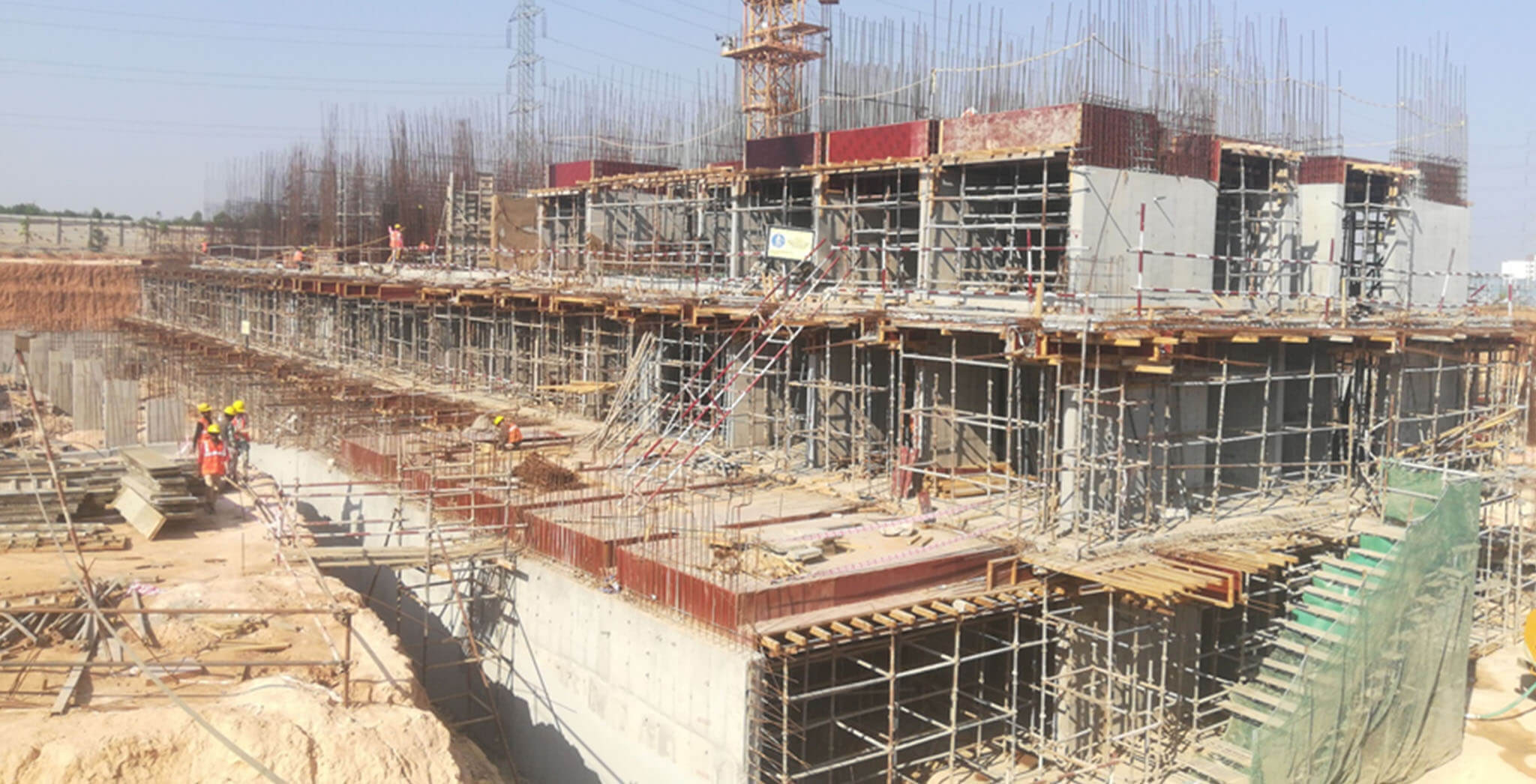Feb 2021 - Jasper Block: Wing A—Ground floor roof slab work-in-progress