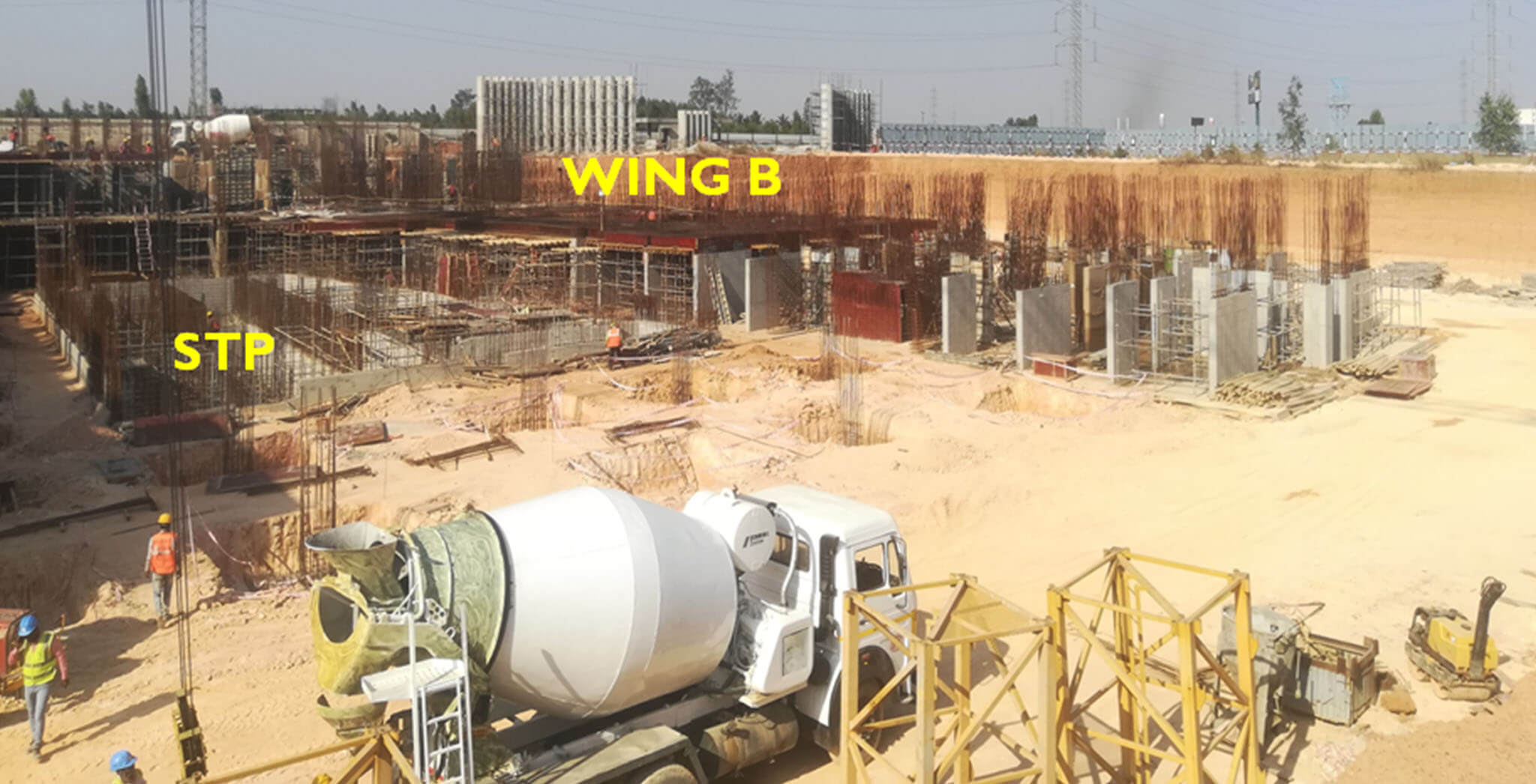 Feb 2021 - Jasper Block: Wing B—Lower basement roof slab work-in-progress