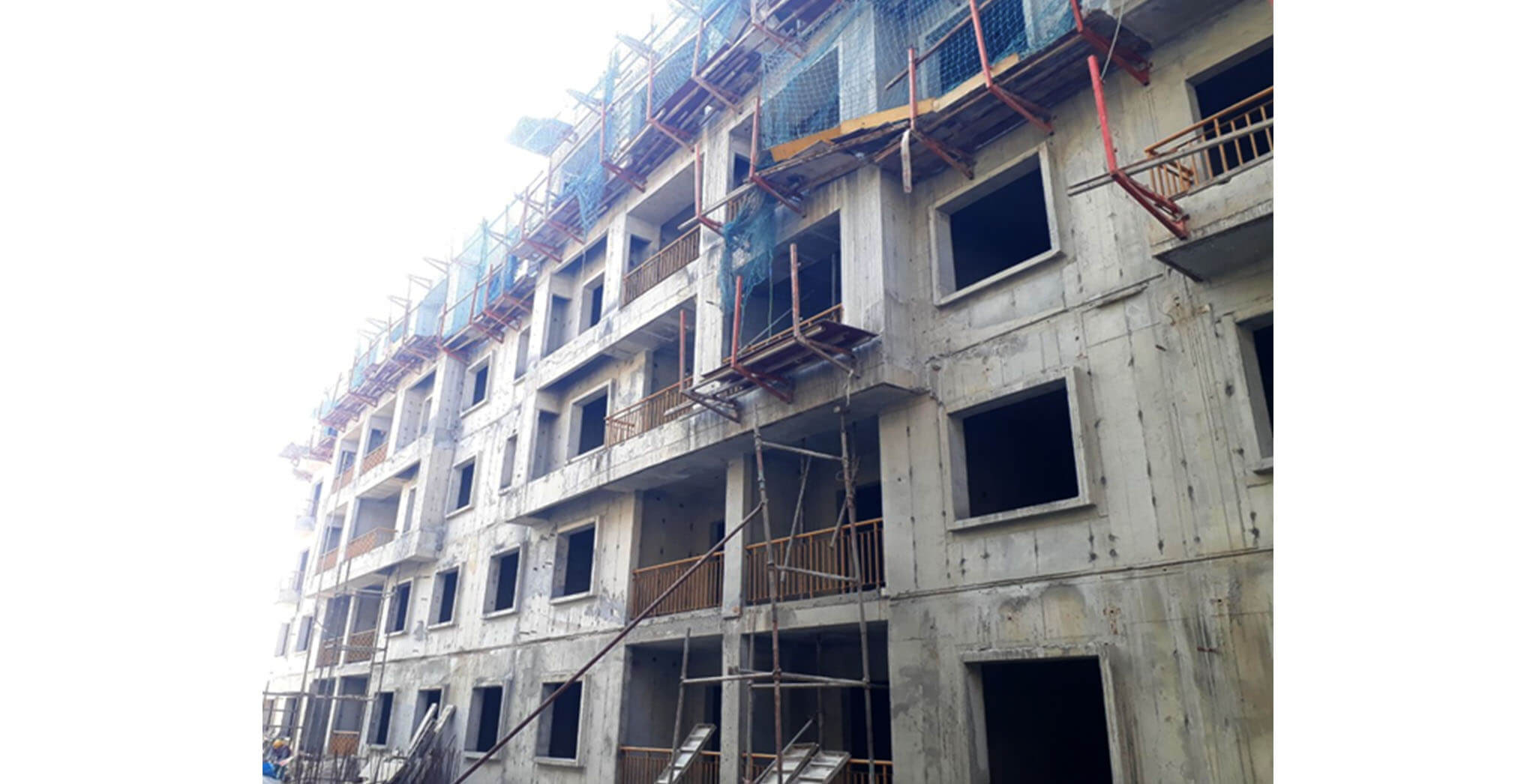 Feb 2021 - G Block: Above terrace work completed