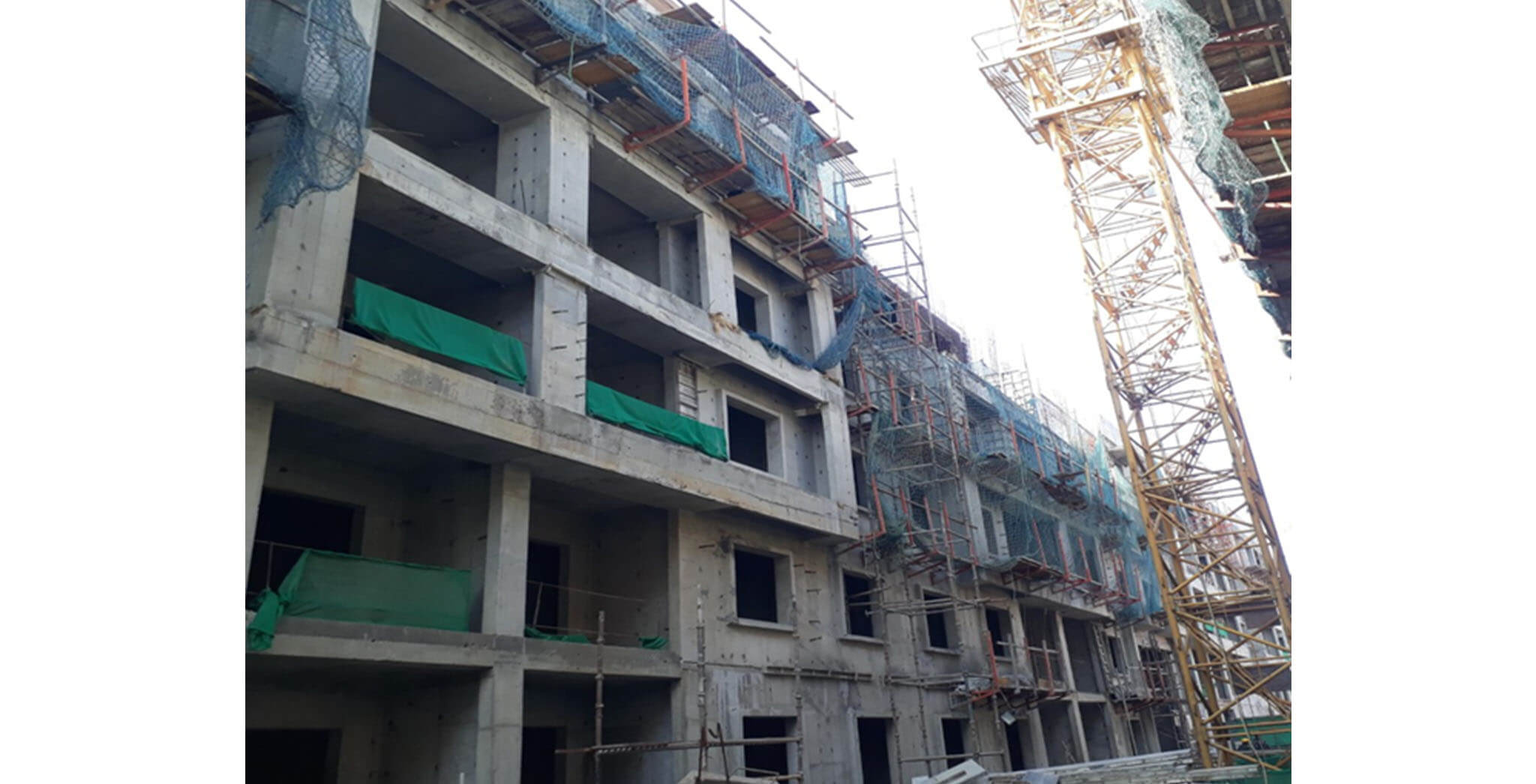 Feb 2021 - F Block: Terrace floor slab work-in-progress