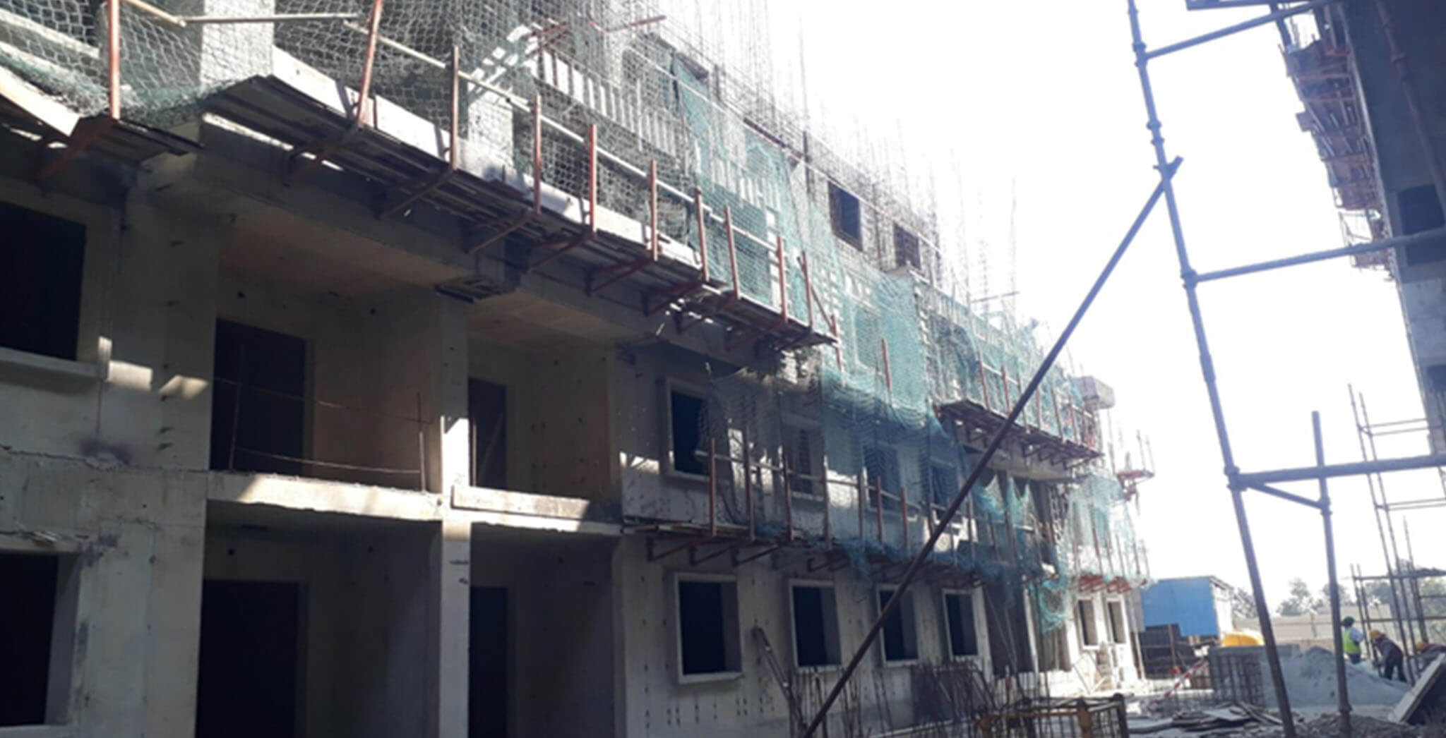 Feb 2021 - L Block: Fourth and third floor slab work-in-progress