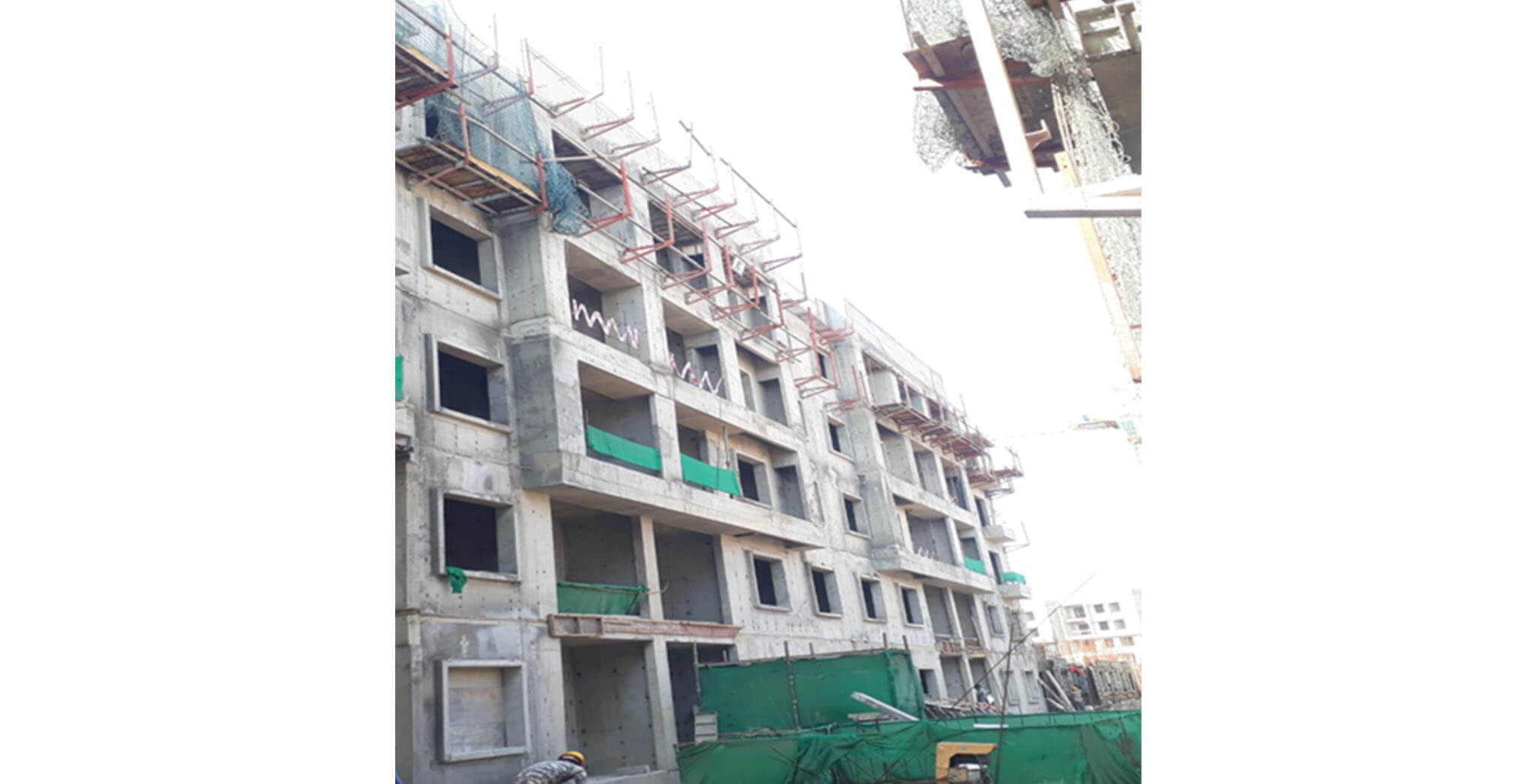Feb 2021 - E Block: Above terrace work-in-progress