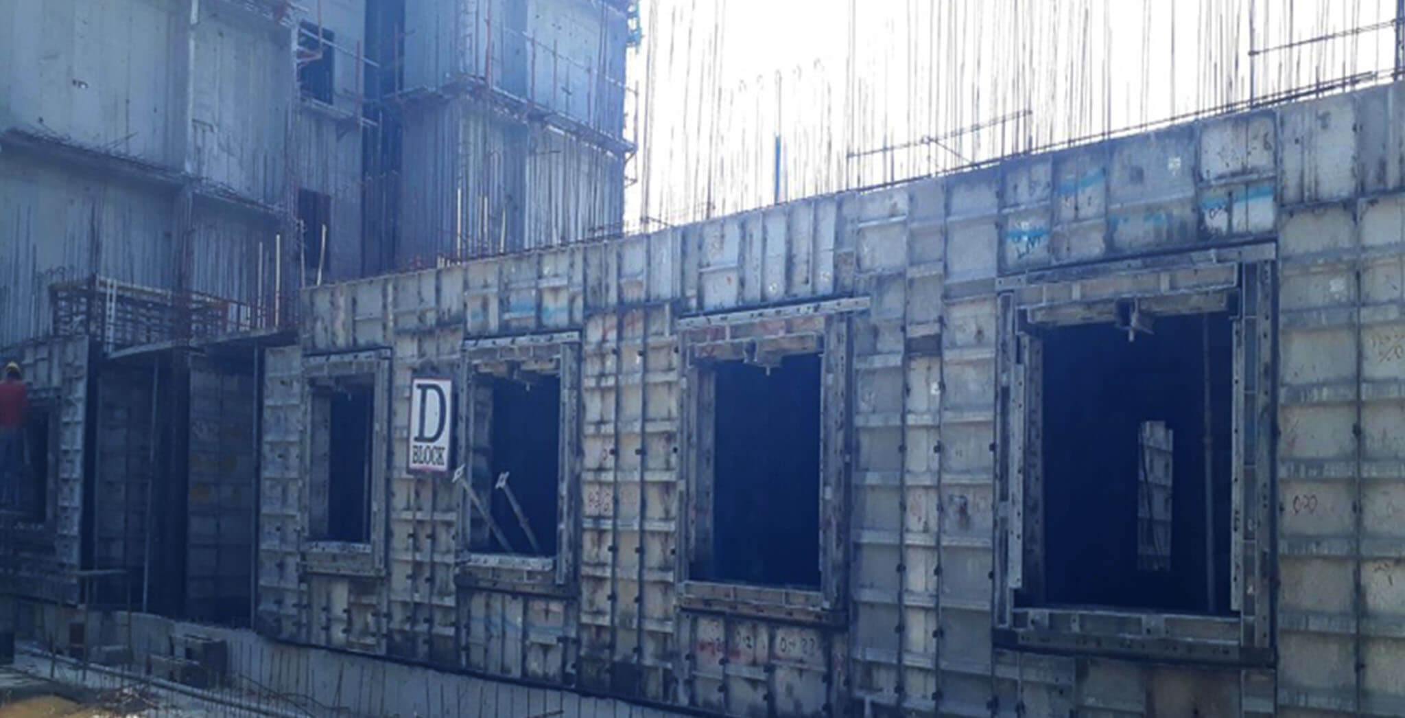 Feb 2021 - D Block: First floor slab work-in-progress