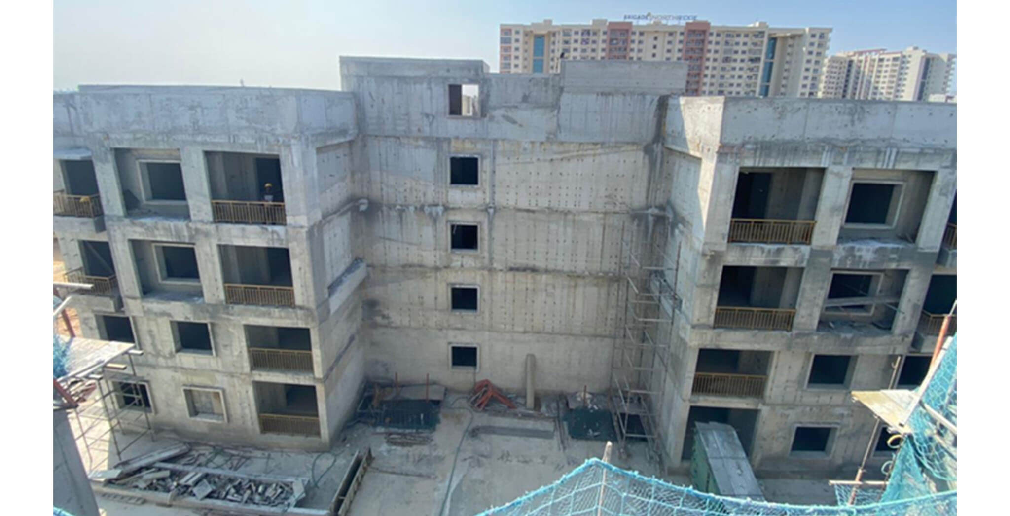 Feb 2021 - A Block: Above terrace works completed