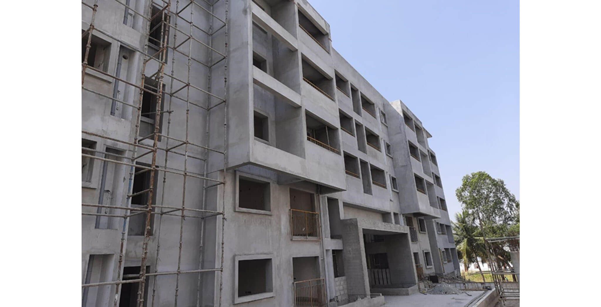 Feb 2021 - Tower-F: Structure, Blockwork, MS work and plastering work completed; External plastering work-in-progress