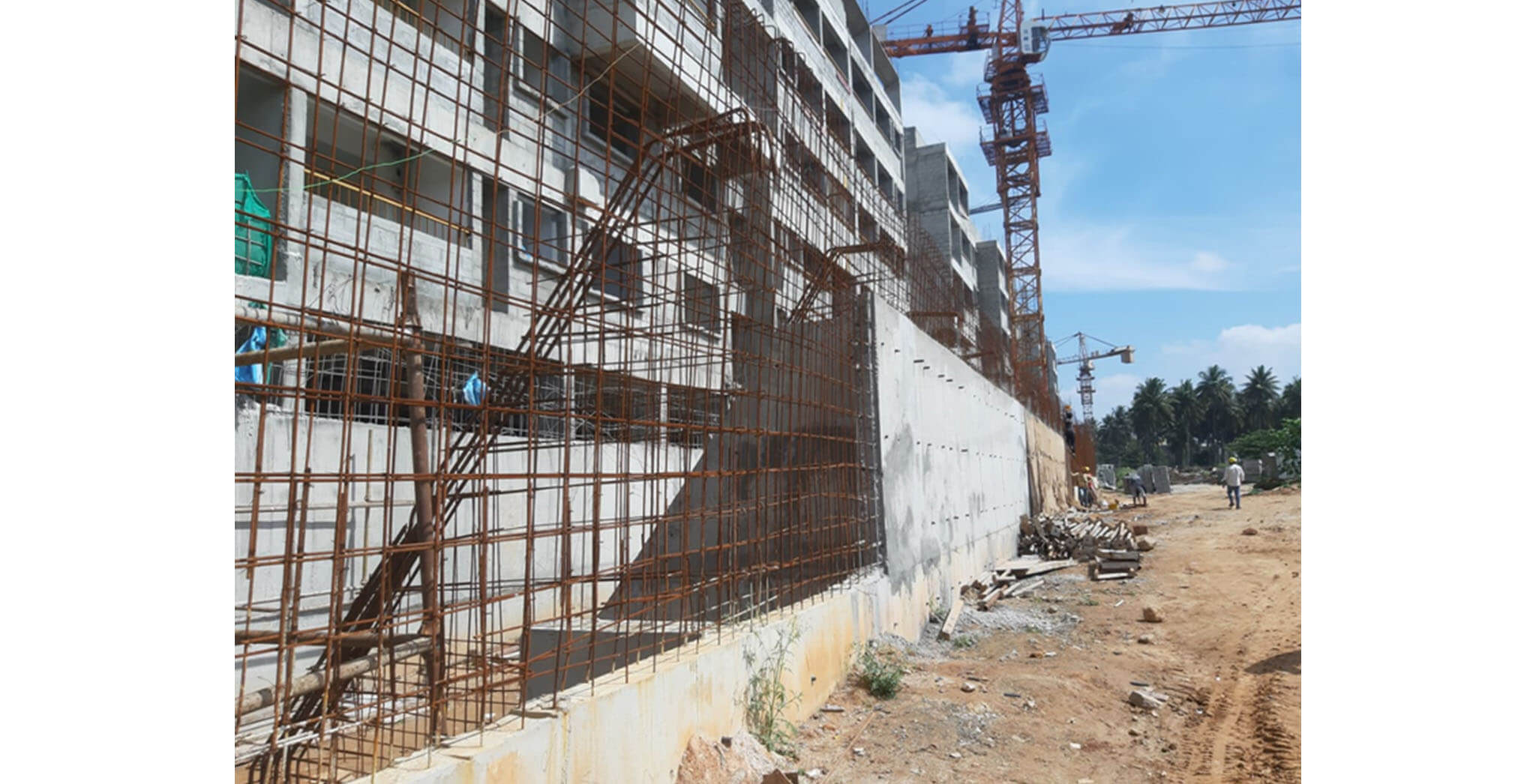 Feb 2021 - Southside retaining wall work-in-progress