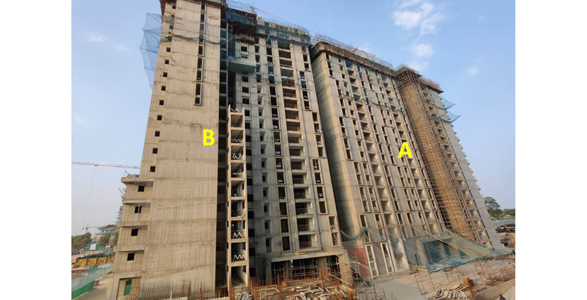 Feb 2021 - Serene: Tower A—21st floor slab structure work-in-progress; Tower B—21st floor slab structure work-in-progress