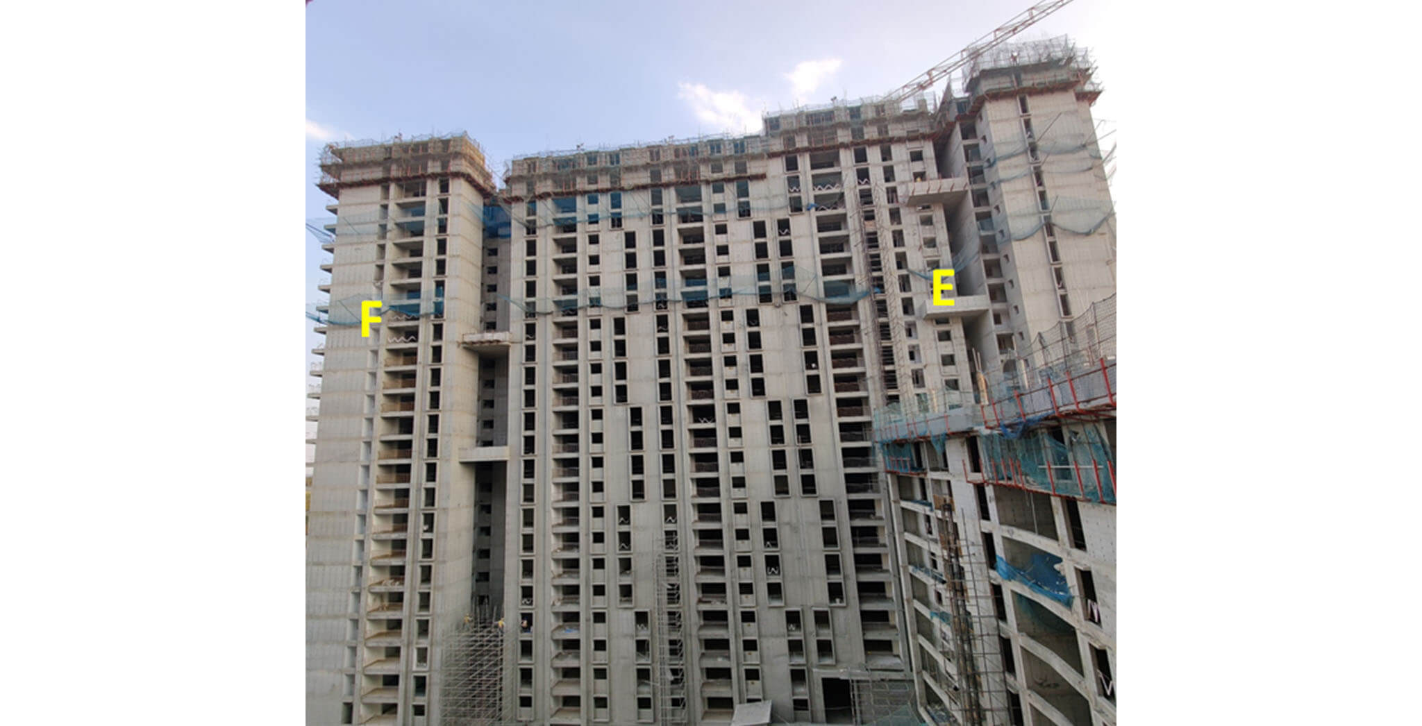 Feb 2021 - Serene: Tower E—25th floor slab structure work-in-progress; Tower F—25th floor slab structure work-in-progress