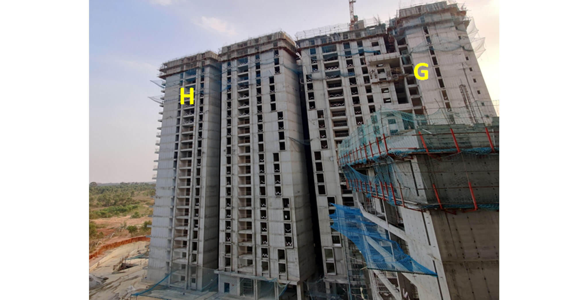 Feb 2021 - Serene: Tower G and H—25th floor slab structure work-in-progress