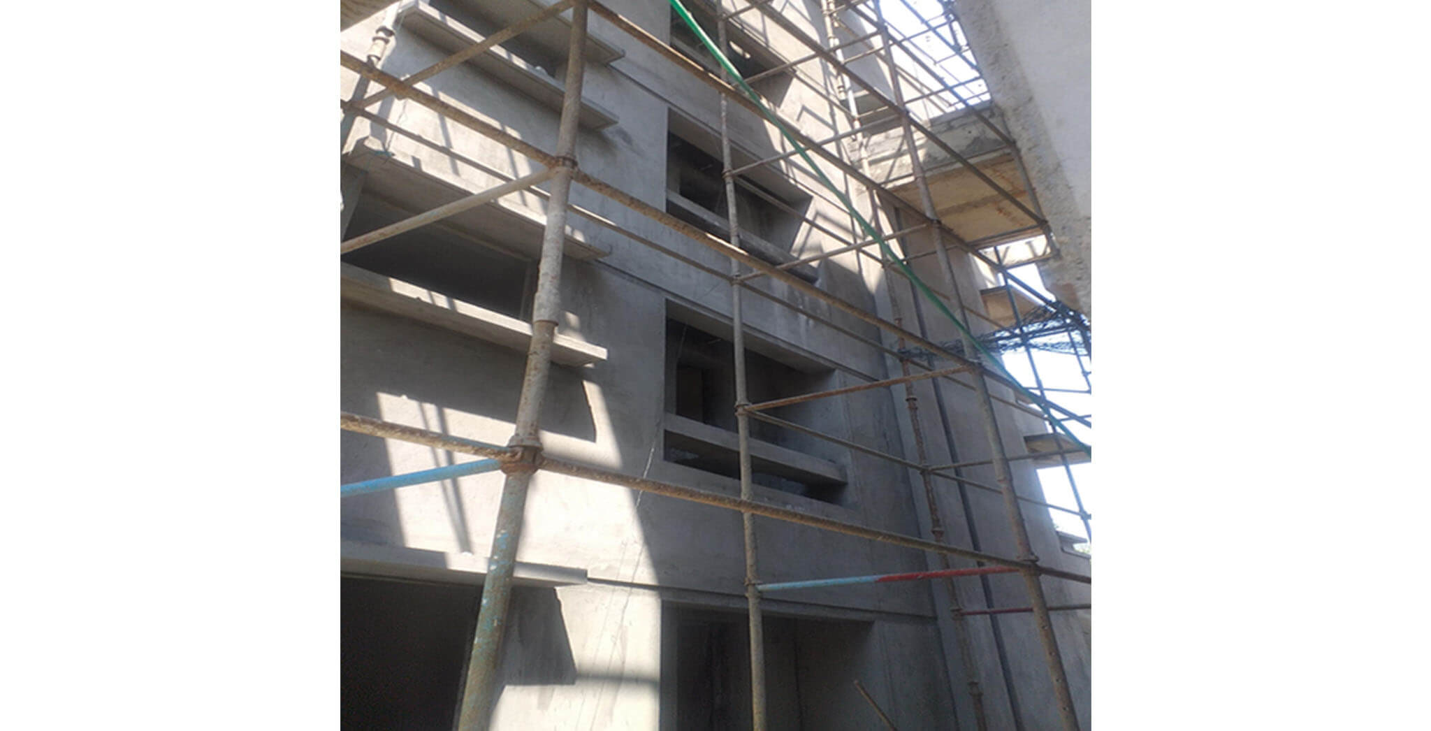 Feb 2021 - Towards East side view: P Block—57 Series flat final coat work completed