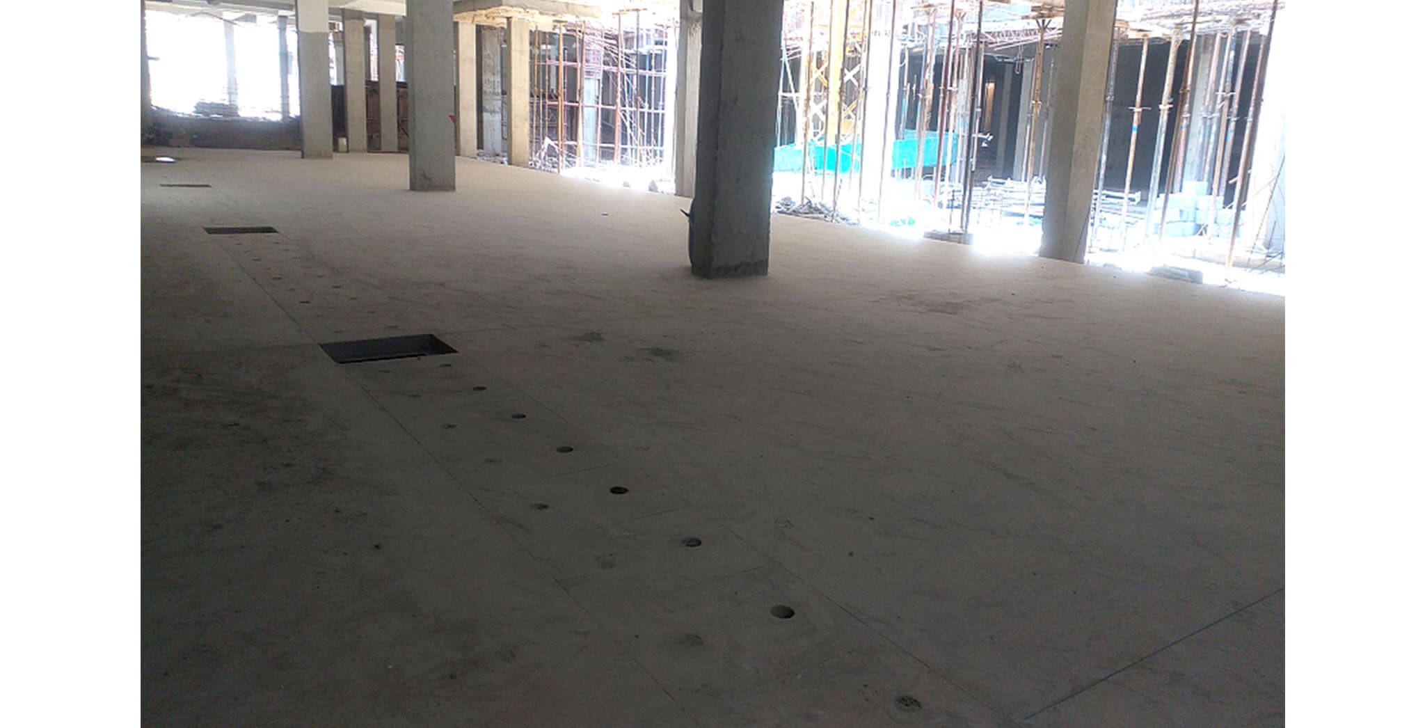 Feb 2021 - Basement level: Basement Flooring work-in-progress at K, L, M, N & P blocks