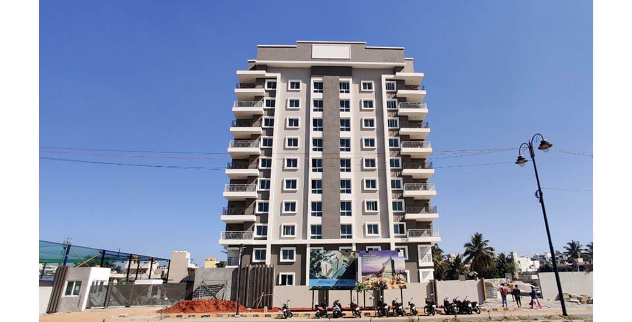 Feb 2021 - Front elevation: Painting work is completed
