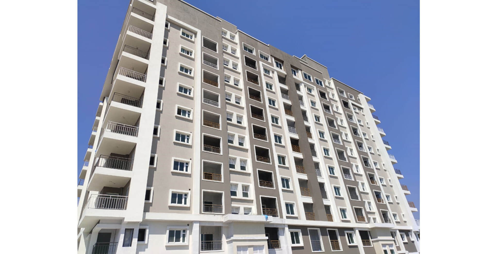 Feb 2021 - East side elevation: Painting is completed; Balcony grill fixing work completed