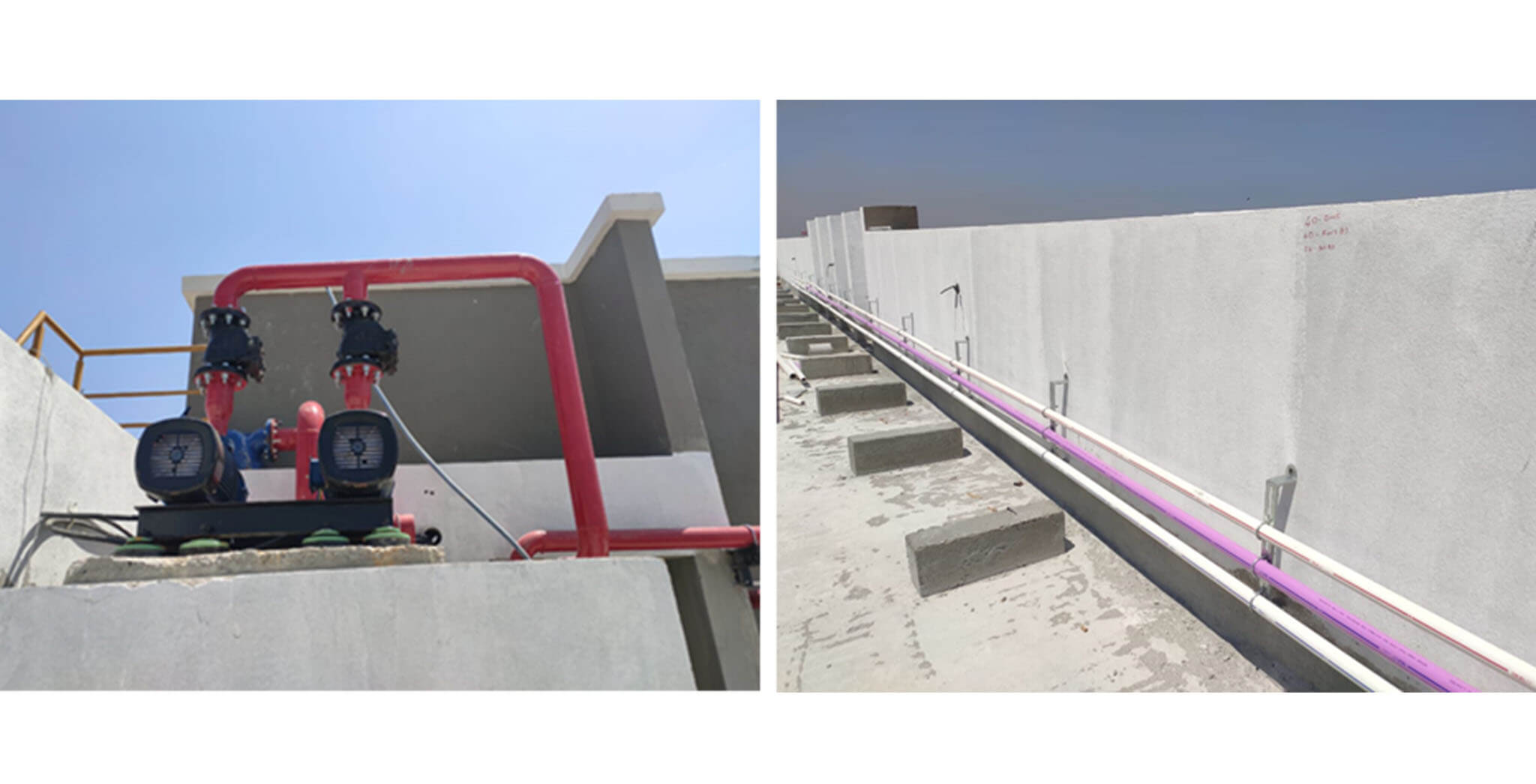 Feb 2021 - Terrace booster pump & ring main line work-in-progress