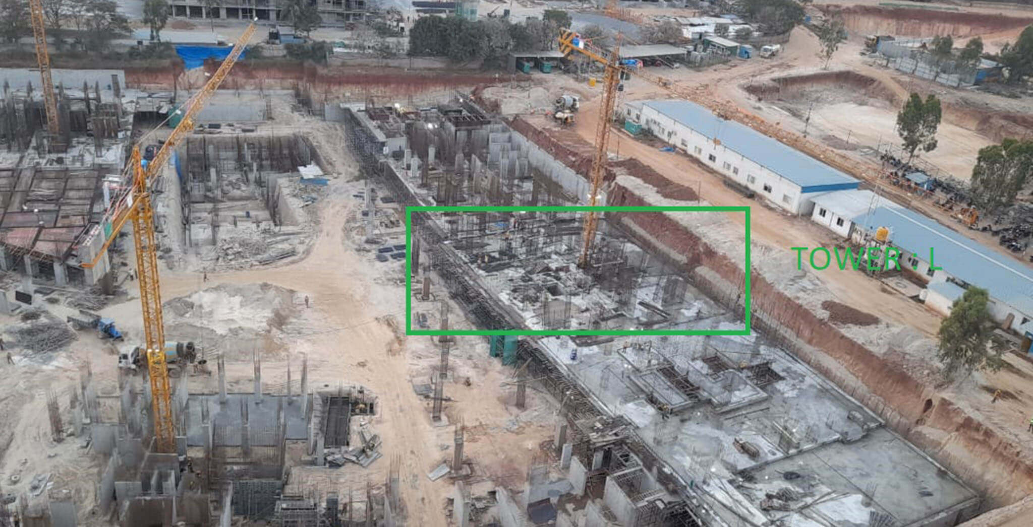 Mar 2021 - Tranquil: Tower L—On casting of upper basement slab, 12th March 2021
