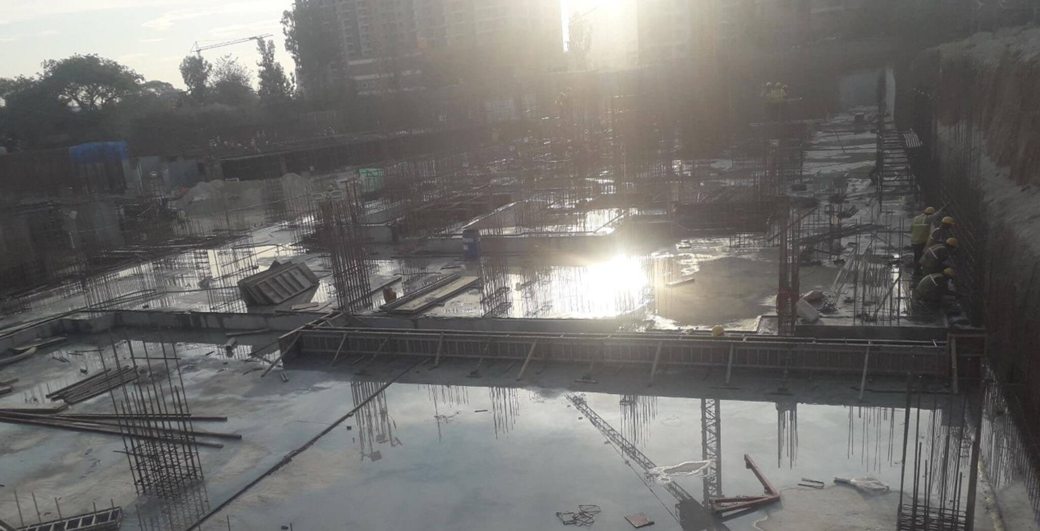 Mar 2021 - Tranquil: Tower M—On casting of upper basement slab, 12th March 2021