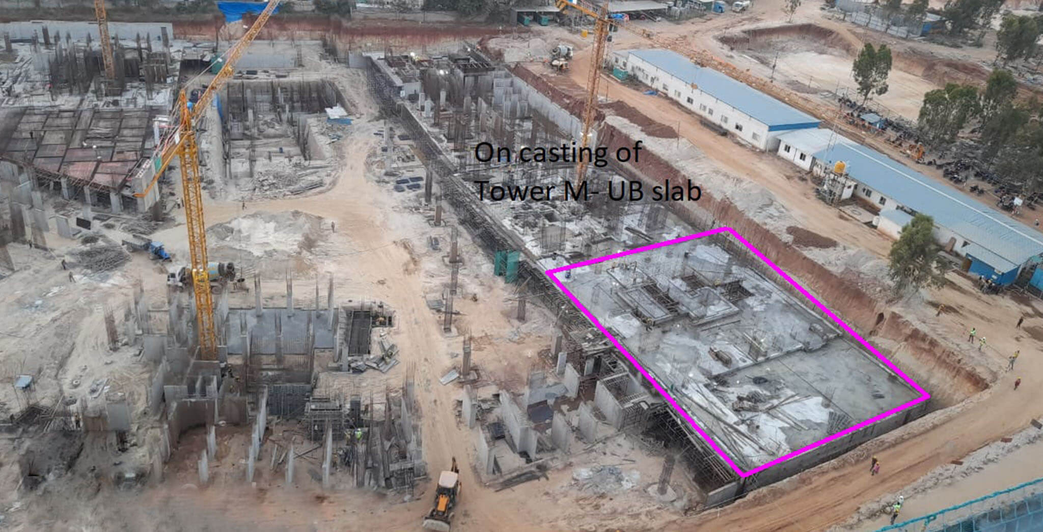 Mar 2021 - Tranquil: Tower M—On casting of upper basement slab, 12th March 2021