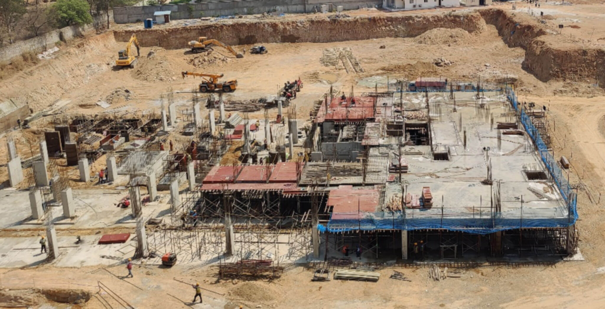 Mar 2021 - Tower B: Lower basement floor slab work-in-progress