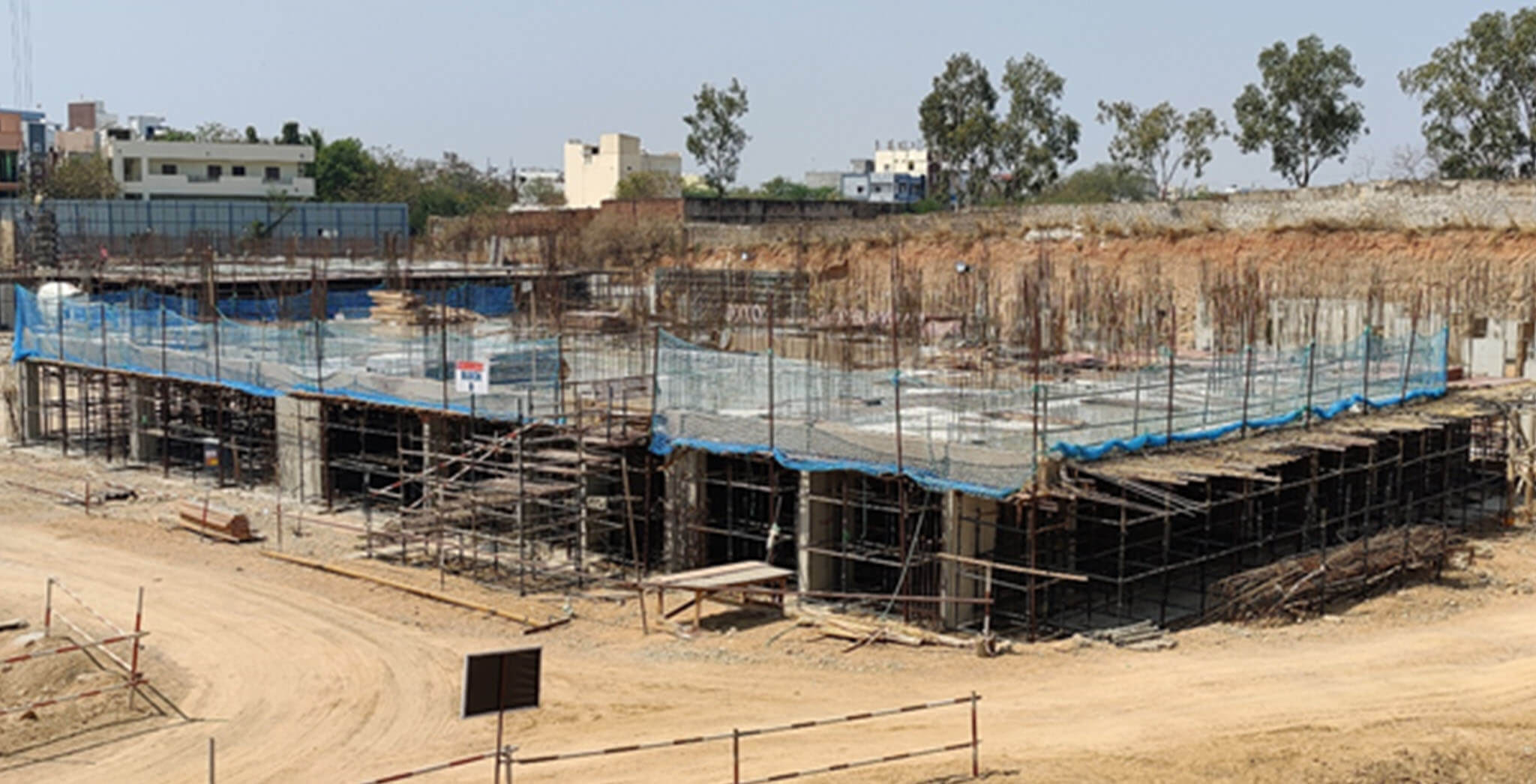 Mar 2021 - Tower B: Lower basement floor slab work-in-progress