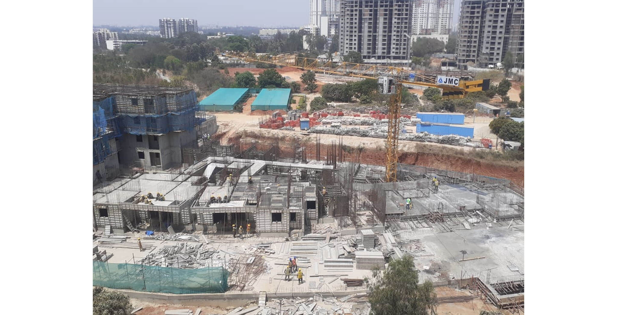 Mar 2021 - Halcyon: Tower J—On casting of ground floor slab, 18th March 2021