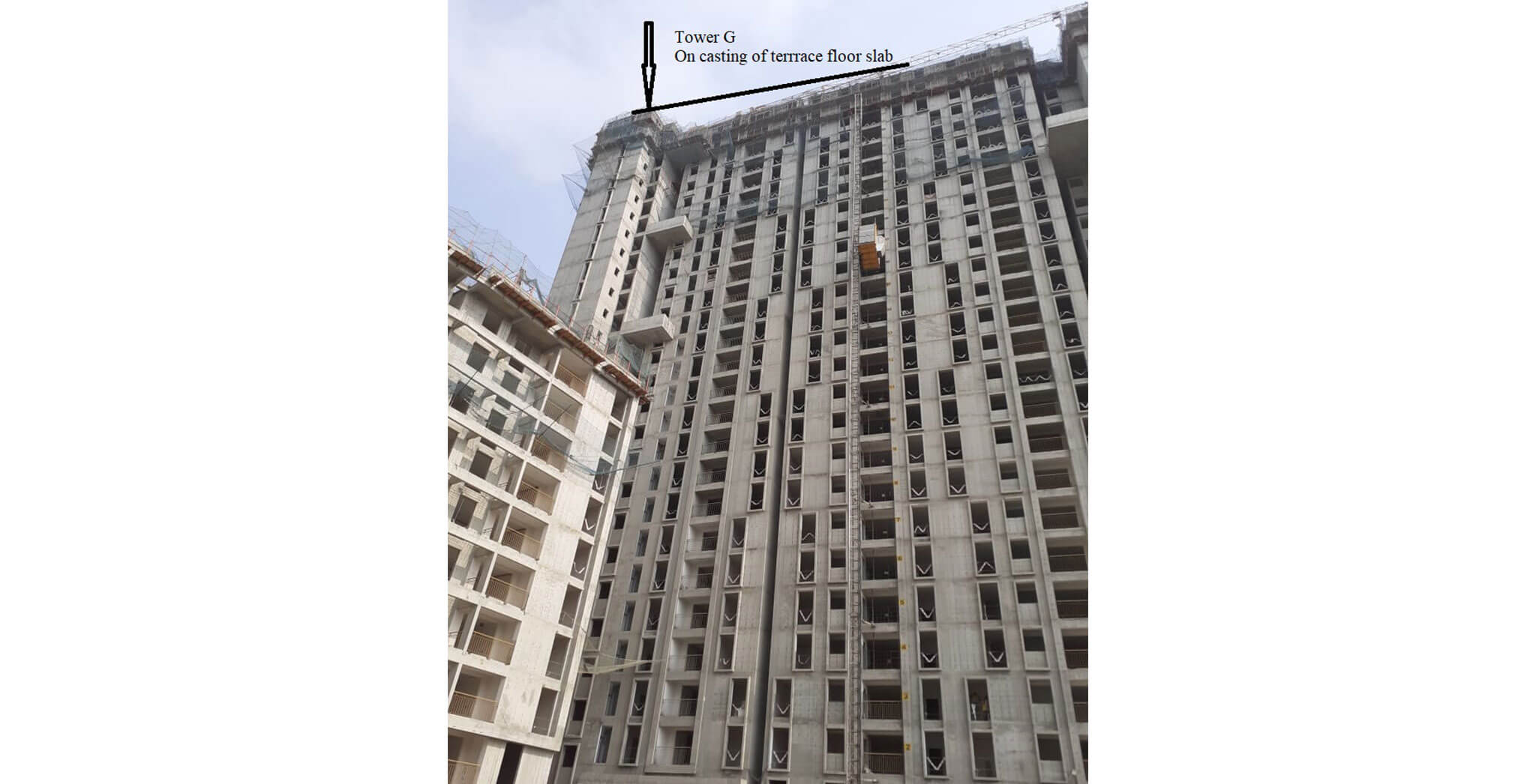 Apr 2021 - Serene: Tower G—On casting of terrace floor slab