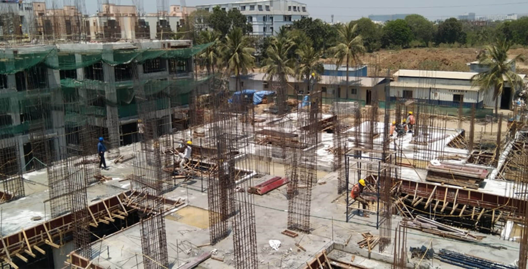 Mar 2021 - Block J: Excavation and oundational works completed; Ground floor slab completed; First floor slab work-in-progress