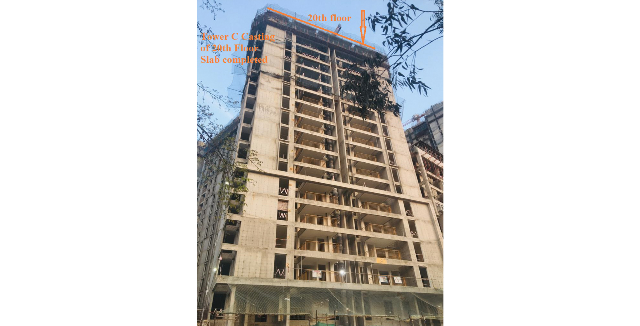 Apr 2021 - Serene C – On Casting of 20th Floor Slab - Status as of 15th April 2020