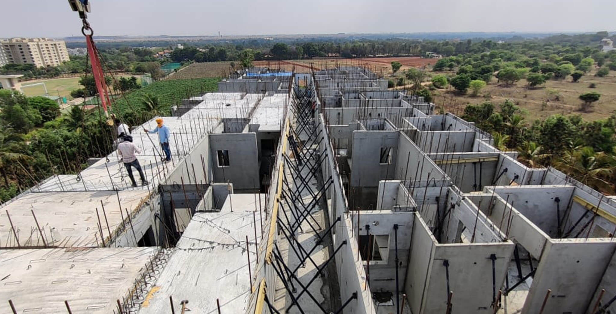 Apr 2021 - B wing: On commencement of fifth floor slab