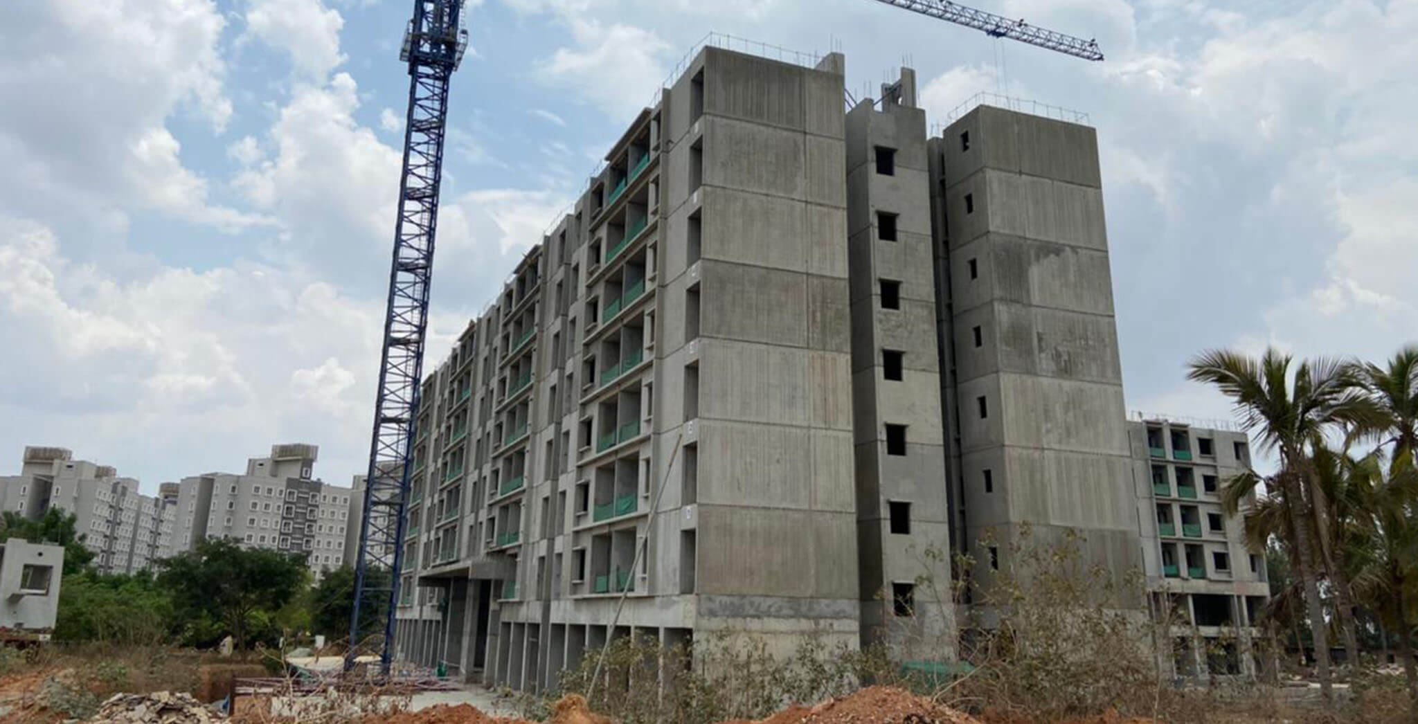 Apr 2021 - C wing: On commencement of seventh floor slab