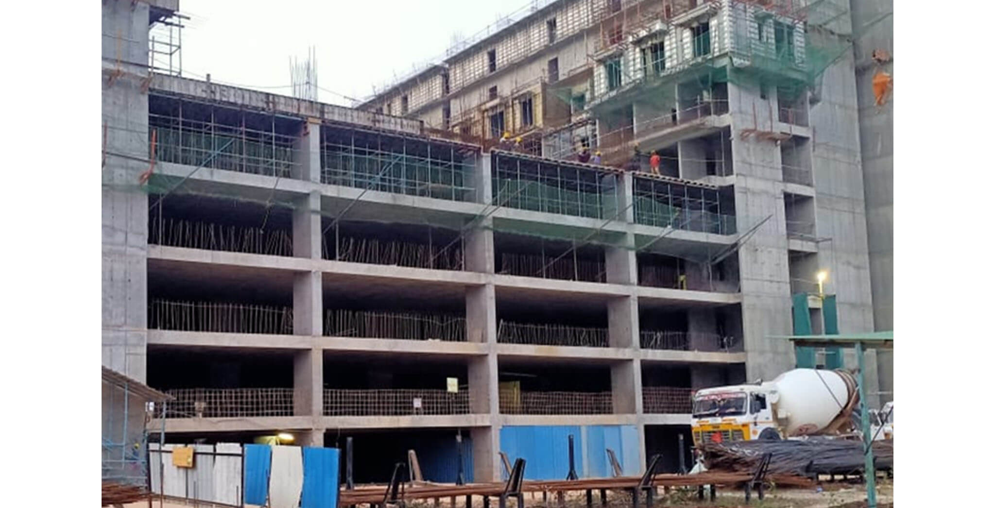 Apr 2021 - Gallium Block: MLCP 01 towards H—4th floor slab work-in-progress