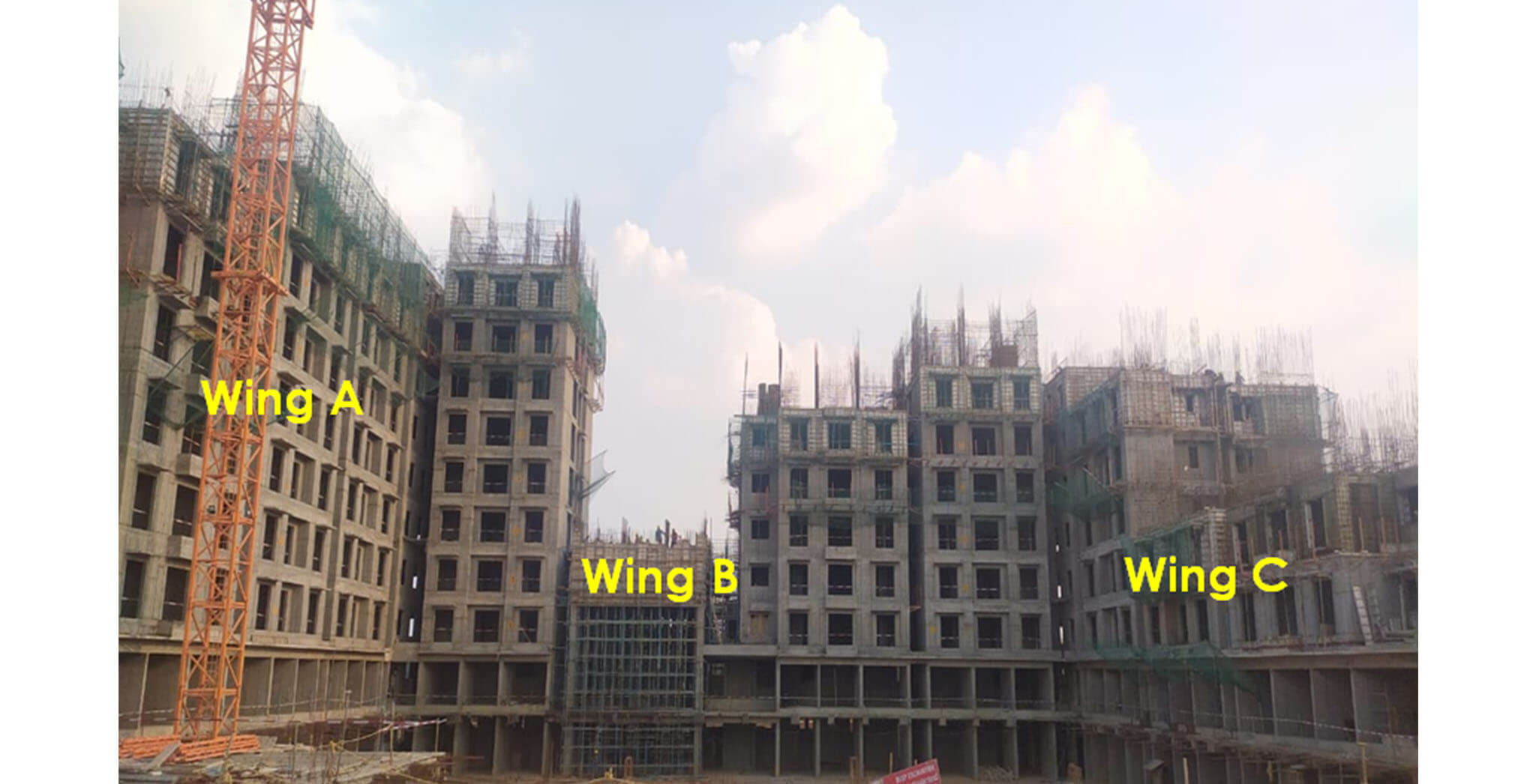 Apr 2021 - Helio Block: North elevation—Overall progress