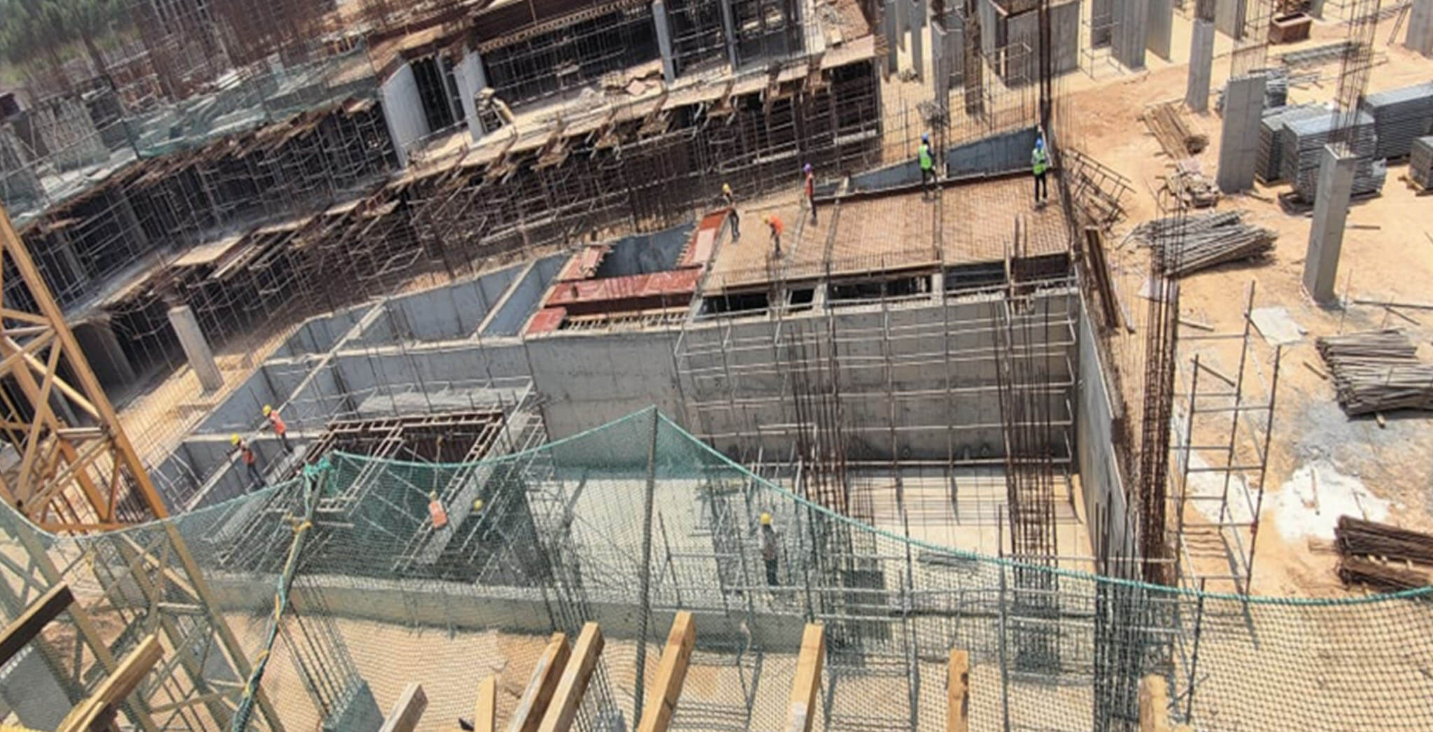 Apr 2021 - Jasper Block: STP wall casting and slab work-in-progress